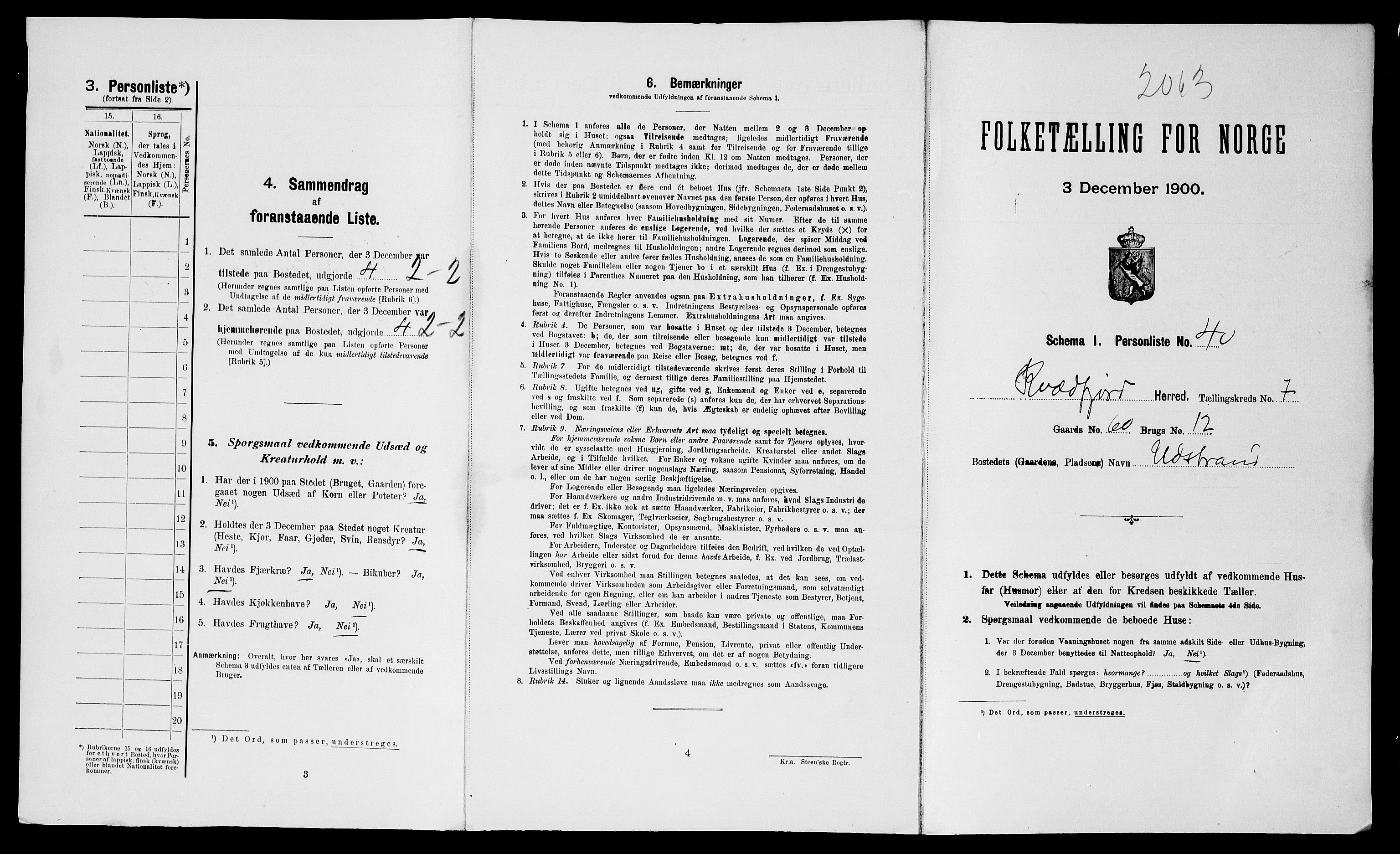 SATØ, 1900 census for Kvæfjord, 1900, p. 943