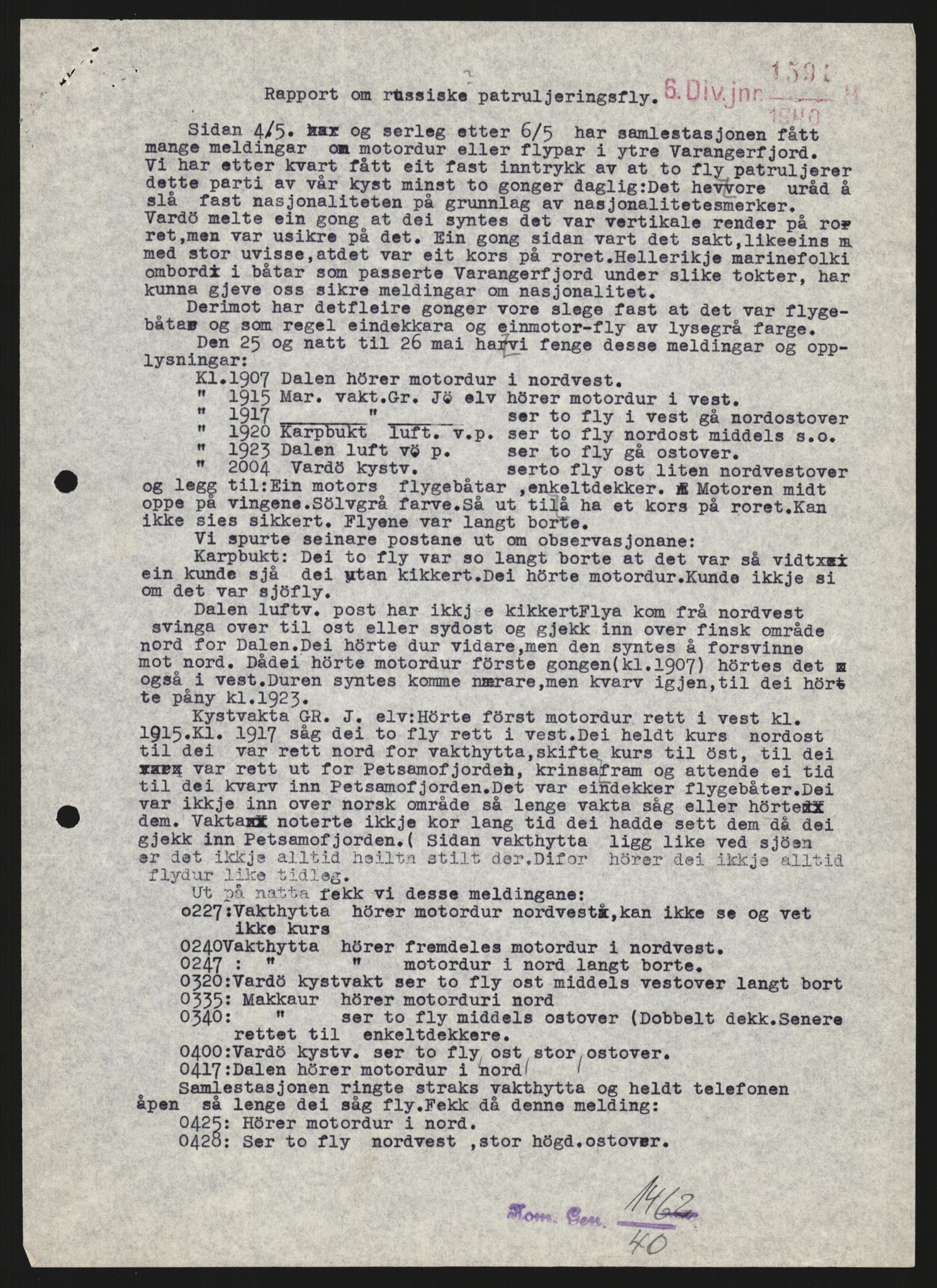 Forsvaret, Forsvarets krigshistoriske avdeling, AV/RA-RAFA-2017/Y/Yb/L0122: II-C-11-600  -  6. Divisjon med avdelinger, 1940, p. 655