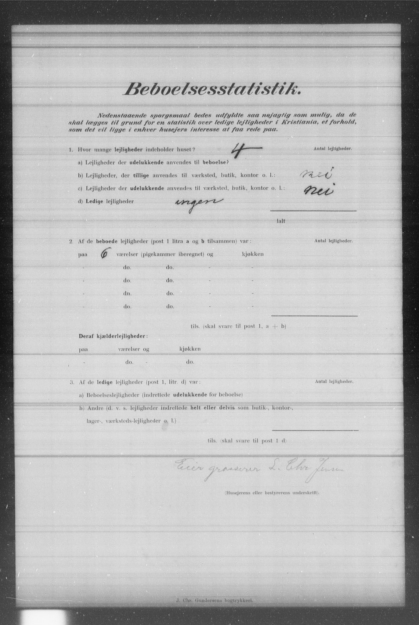 OBA, Municipal Census 1902 for Kristiania, 1902, p. 1805