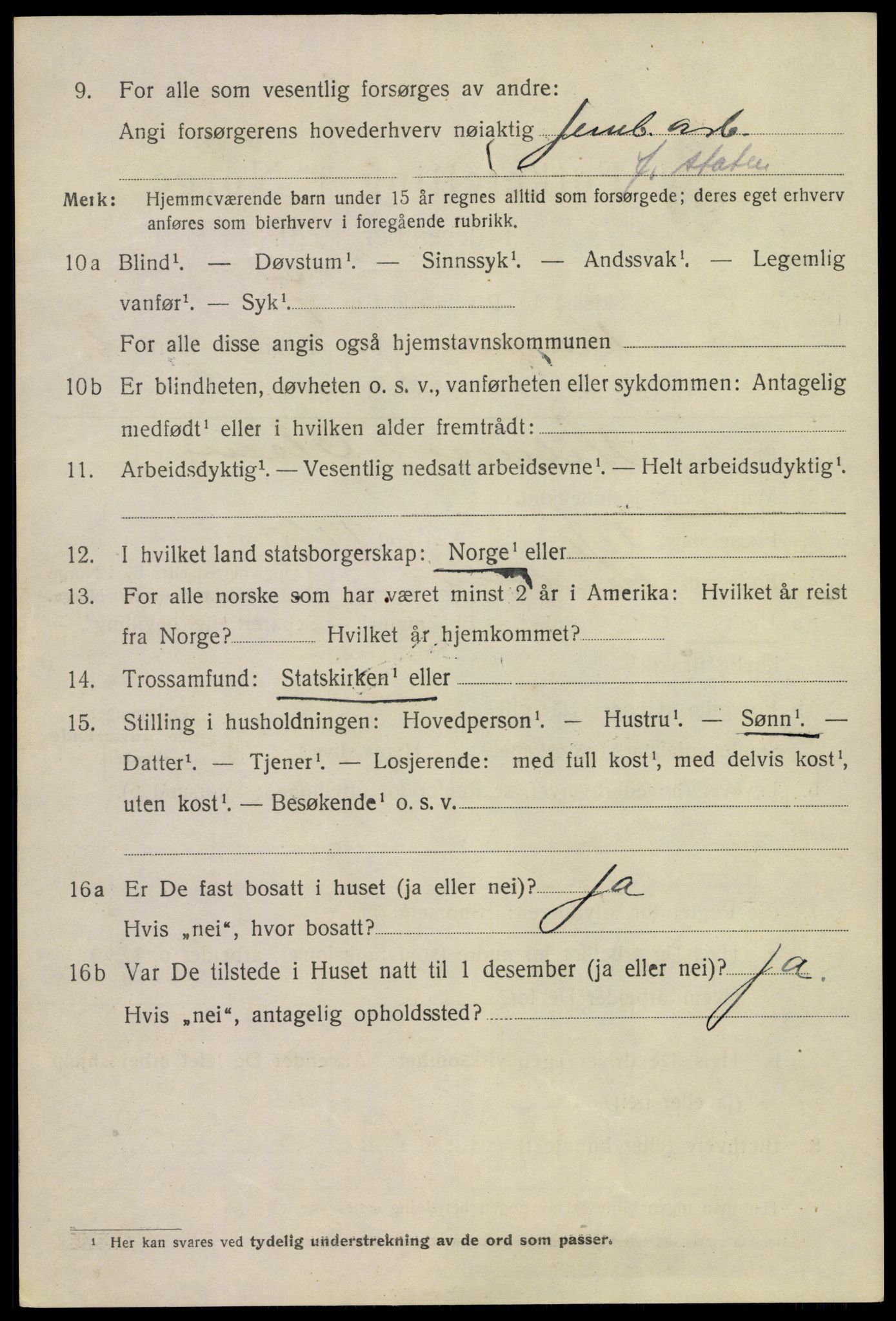 SAKO, 1920 census for Kragerø, 1920, p. 5478