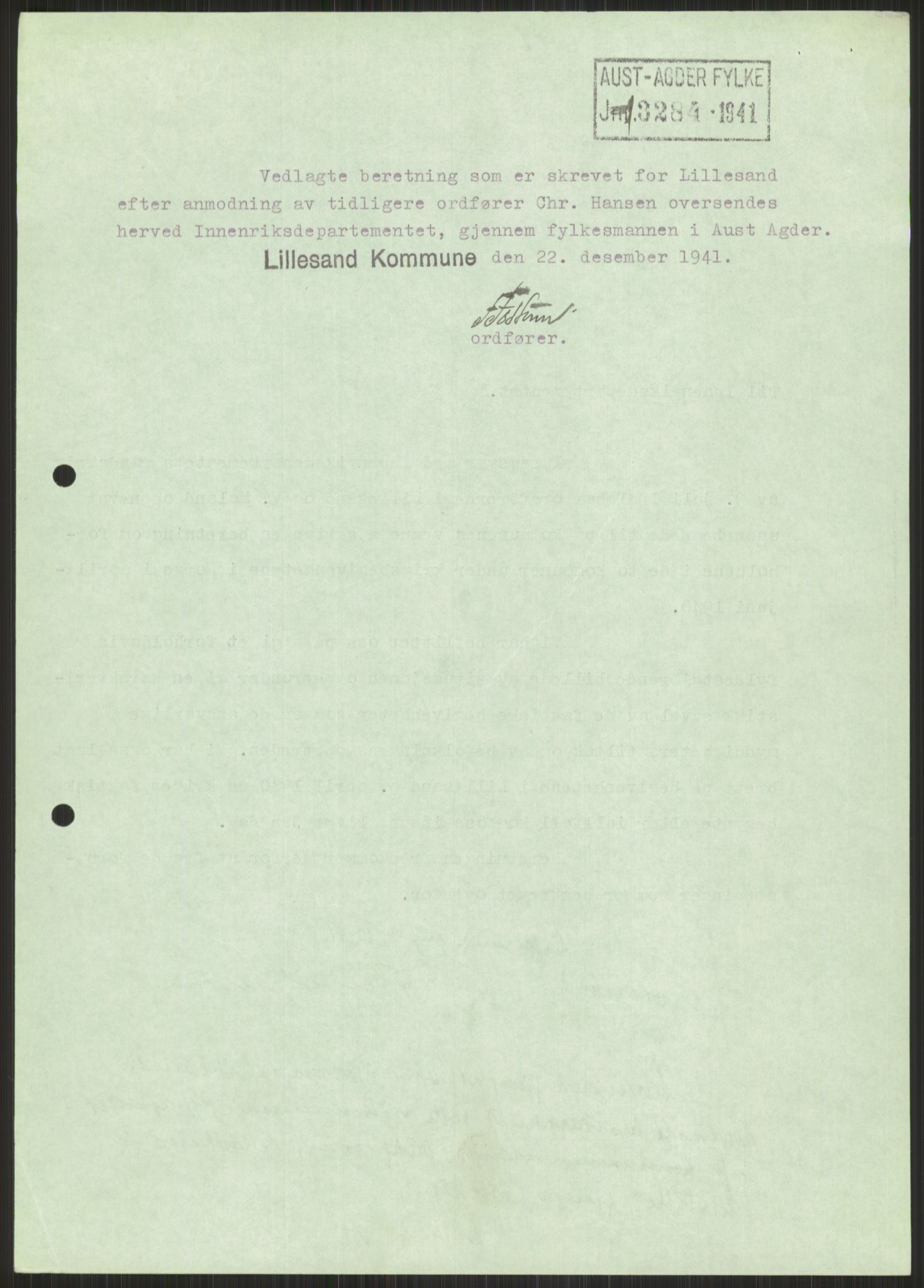 Forsvaret, Forsvarets krigshistoriske avdeling, AV/RA-RAFA-2017/Y/Ya/L0014: II-C-11-31 - Fylkesmenn.  Rapporter om krigsbegivenhetene 1940., 1940, p. 767