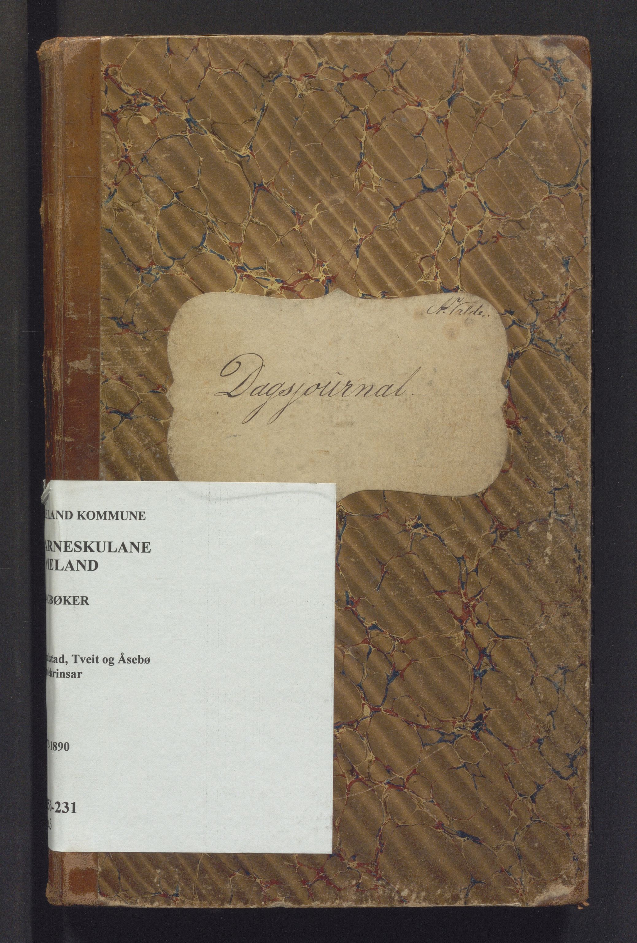 Meland kommune. Barneskulane, IKAH/1256-231/G/Ga/L0003: Dagbok for Brakstad, Tveit, Åsebø, 1879-1890