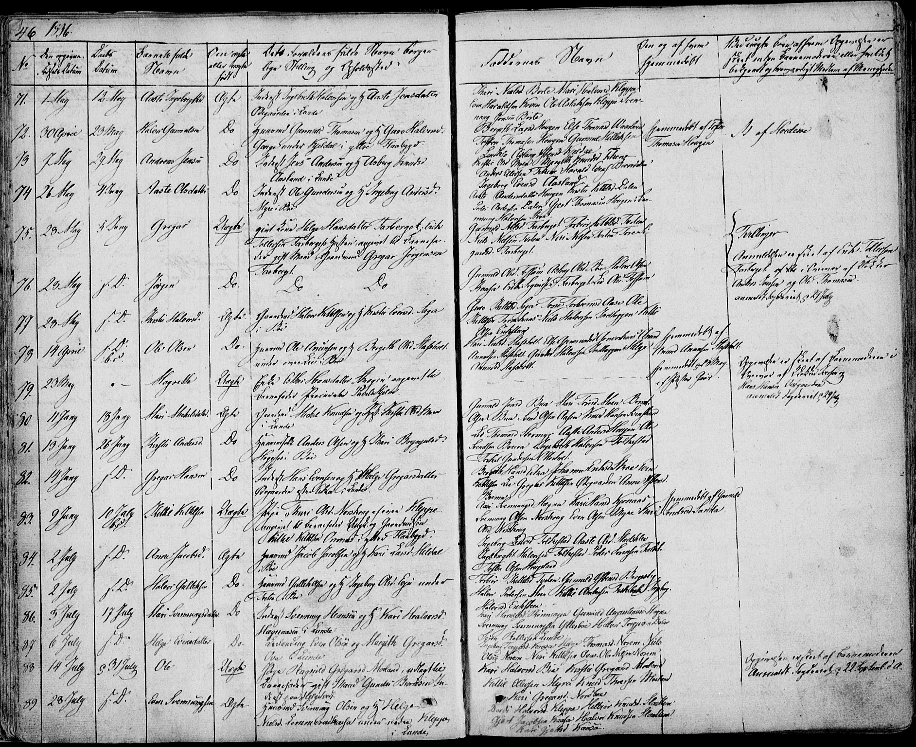 Bø kirkebøker, SAKO/A-257/F/Fa/L0007: Parish register (official) no. 7, 1831-1848, p. 46
