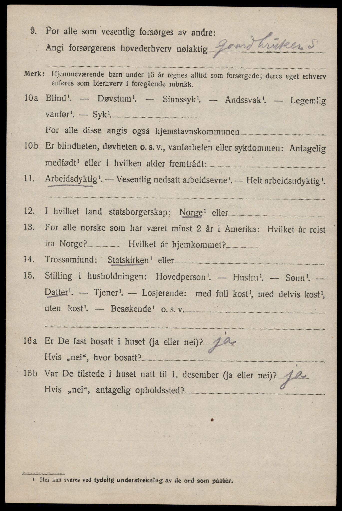 SAST, 1920 census for Sokndal, 1920, p. 1726