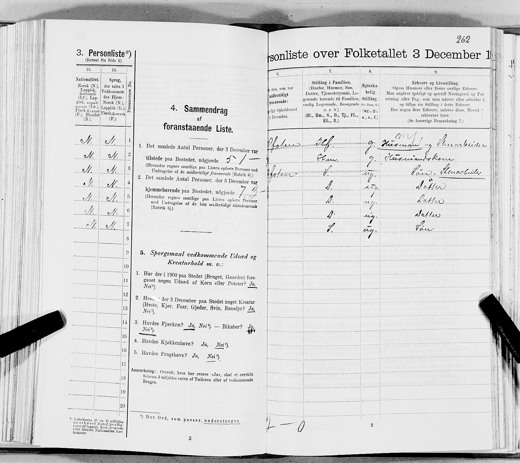 SAT, 1900 census for Gildeskål, 1900, p. 777