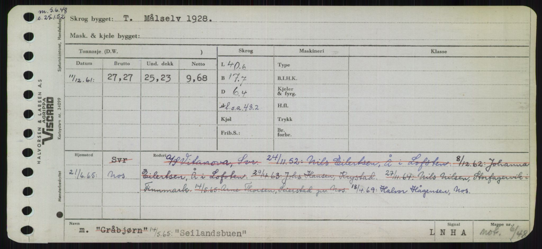 Sjøfartsdirektoratet med forløpere, Skipsmålingen, AV/RA-S-1627/H/Ha/L0005/0001: Fartøy, S-Sven / Fartøy, S-Skji, p. 265