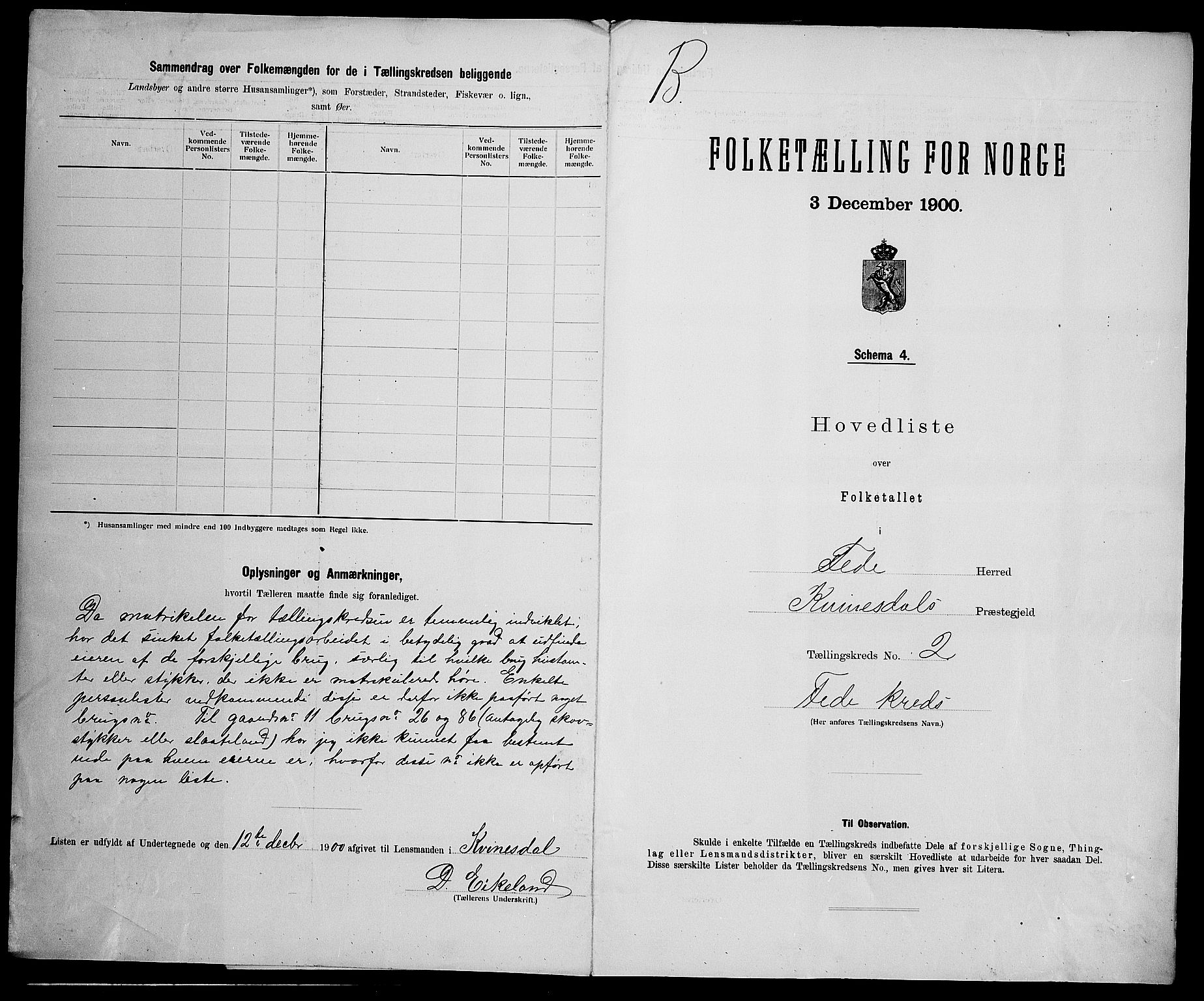 SAK, 1900 census for Feda, 1900, p. 13