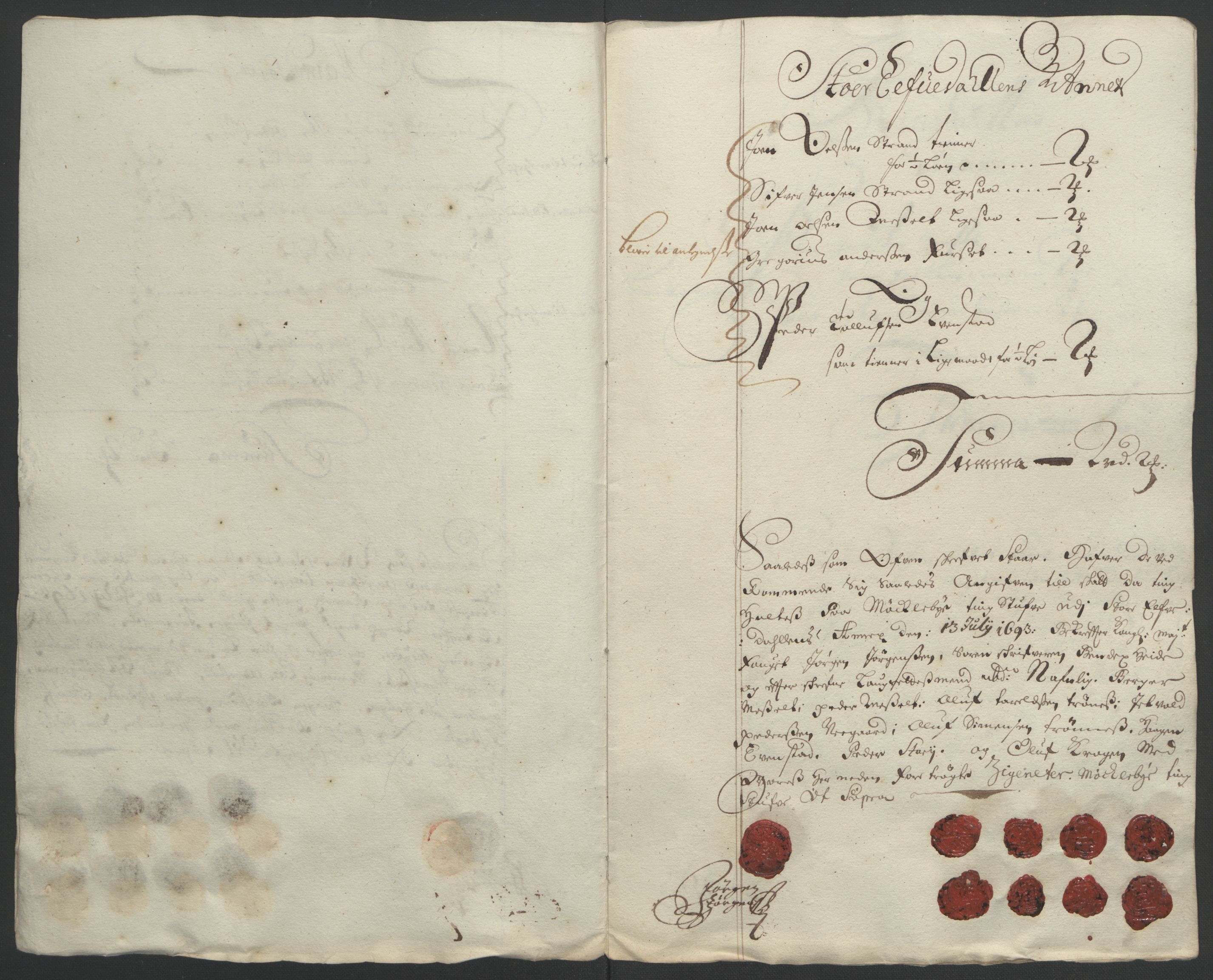 Rentekammeret inntil 1814, Reviderte regnskaper, Fogderegnskap, RA/EA-4092/R13/L0831: Fogderegnskap Solør, Odal og Østerdal, 1693, p. 247