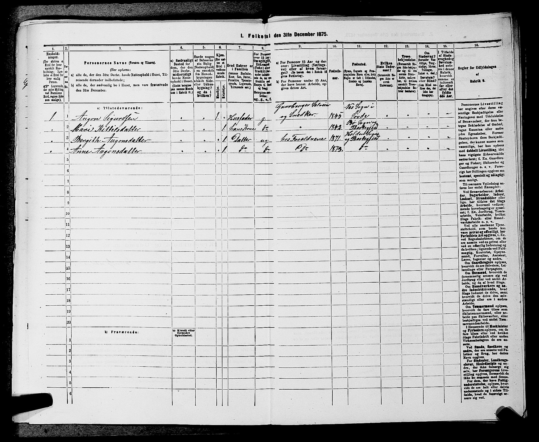 SAKO, 1875 census for 0819P Holla, 1875, p. 975