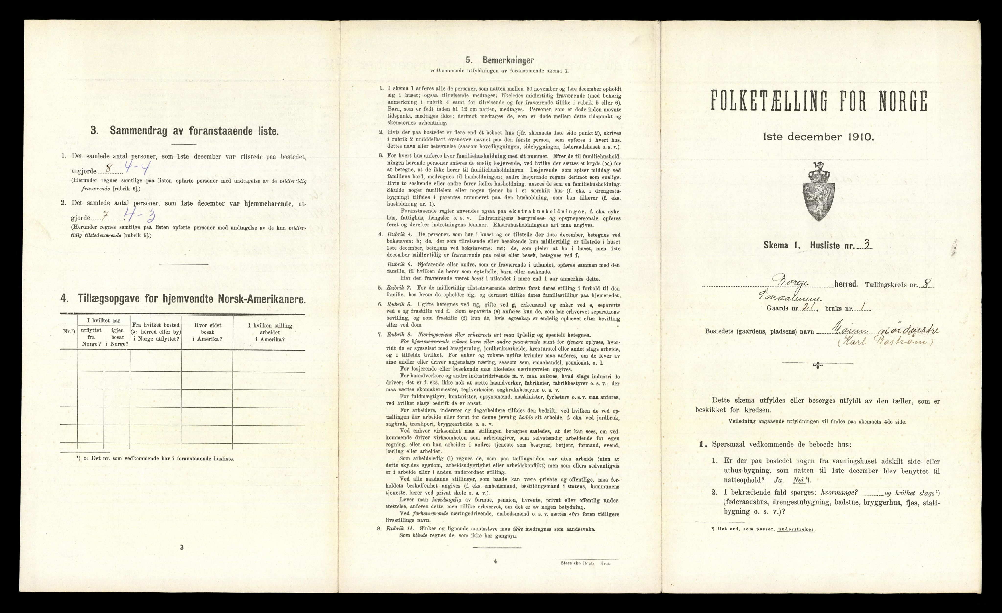 RA, 1910 census for Borge, 1910, p. 1080