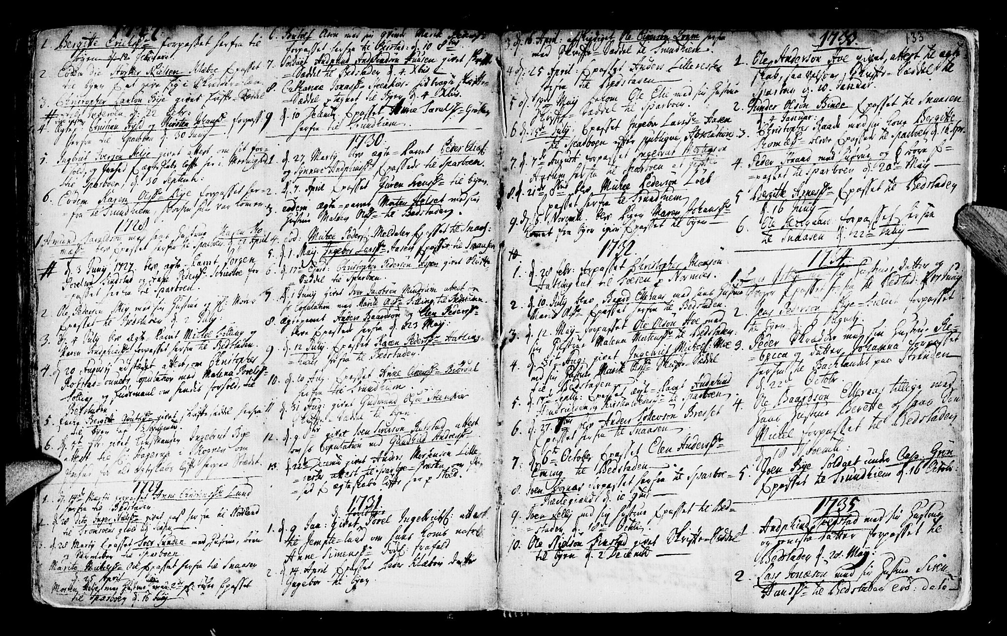 Ministerialprotokoller, klokkerbøker og fødselsregistre - Nord-Trøndelag, SAT/A-1458/746/L0439: Parish register (official) no. 746A01, 1688-1759, p. 133