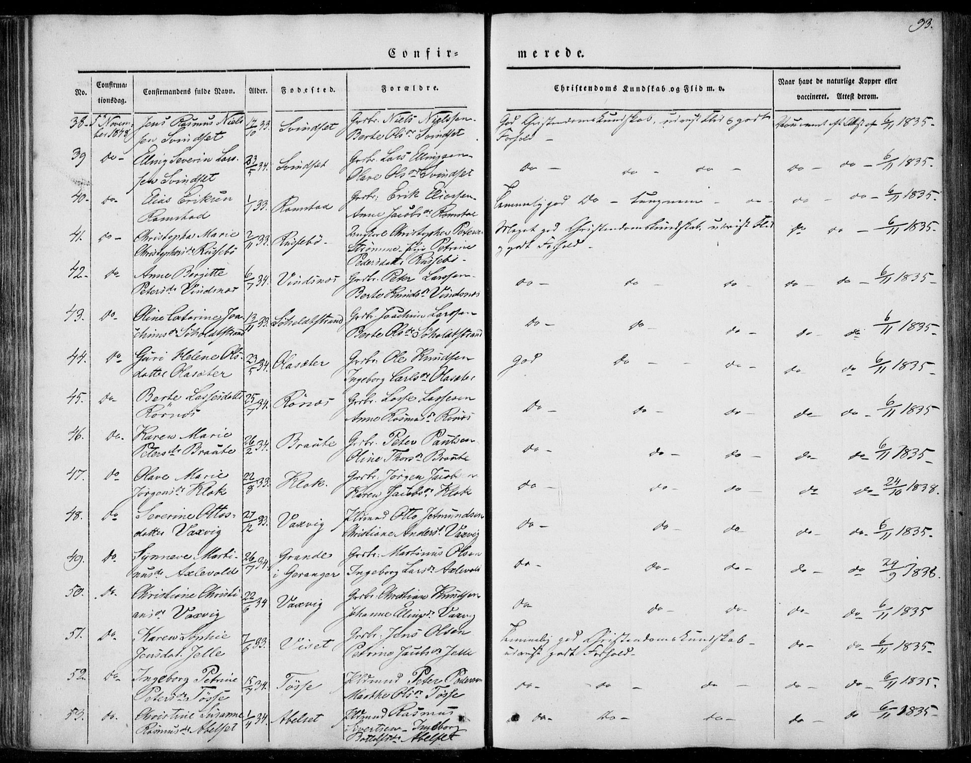 Ministerialprotokoller, klokkerbøker og fødselsregistre - Møre og Romsdal, AV/SAT-A-1454/522/L0312: Parish register (official) no. 522A07, 1843-1851, p. 93