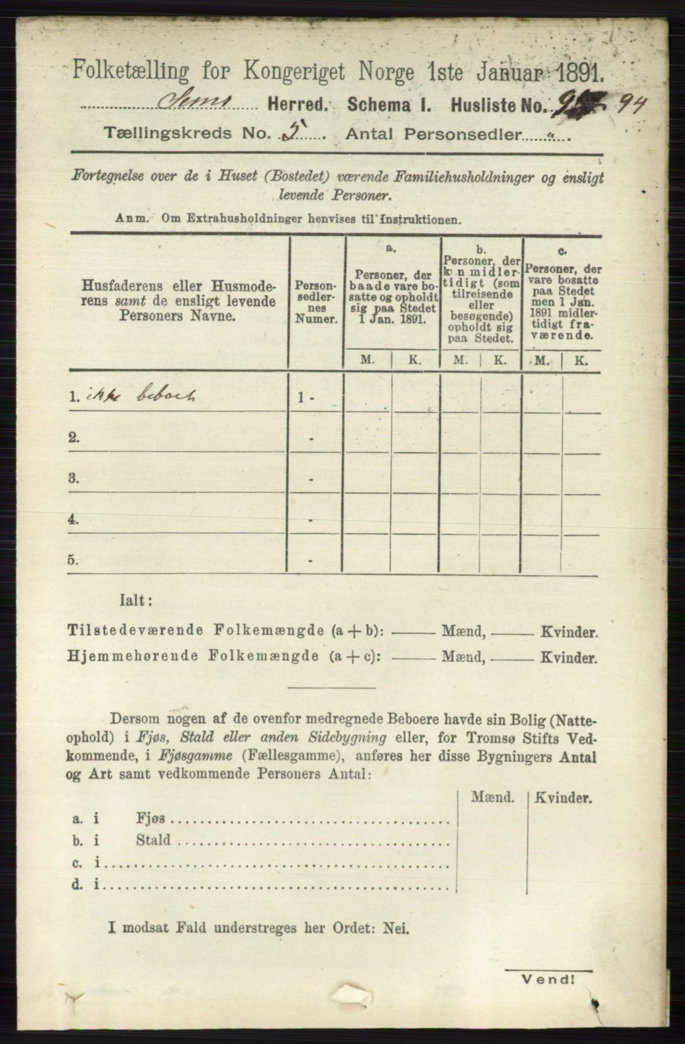 RA, 1891 census for 0721 Sem, 1891, p. 2059