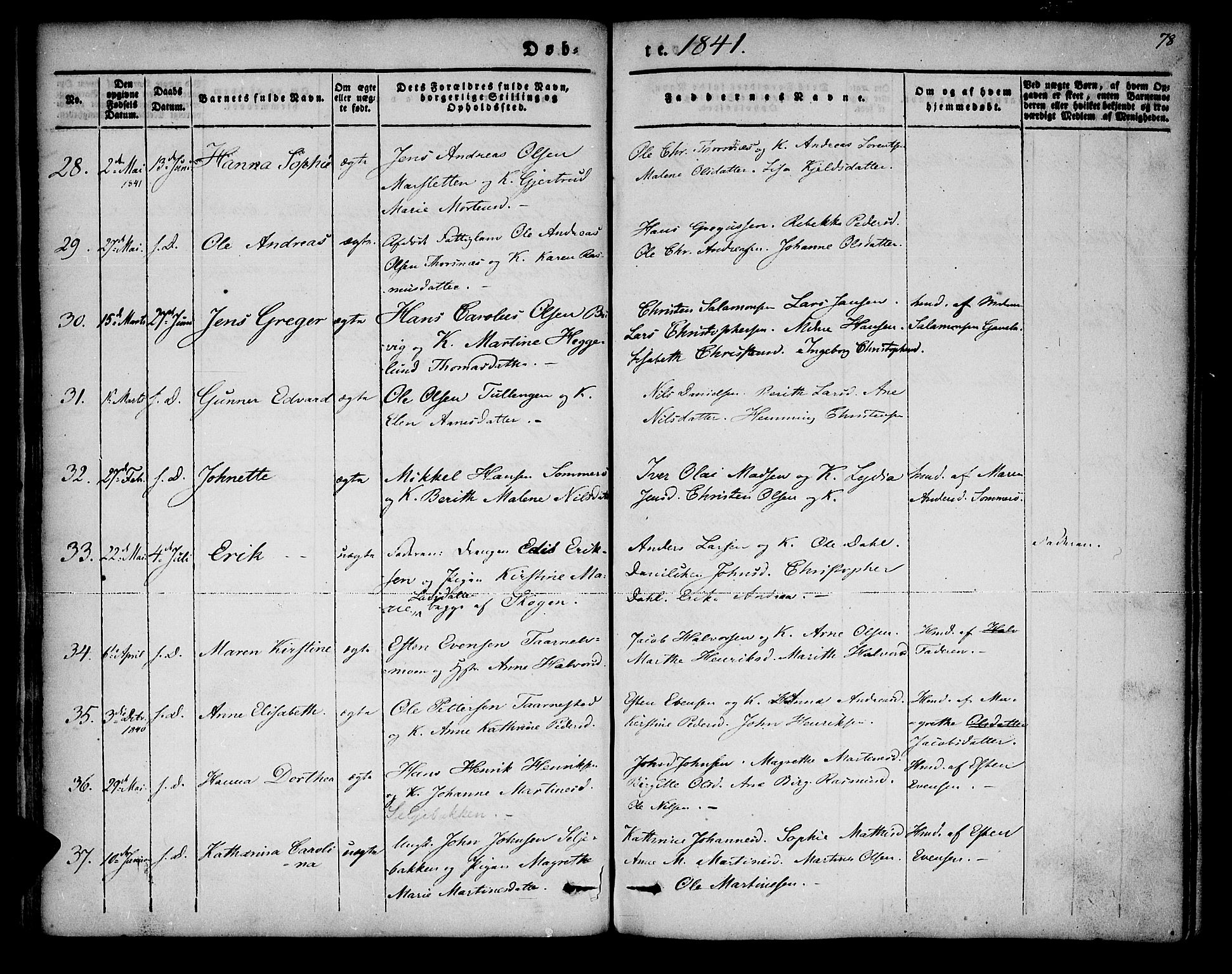 Lenvik sokneprestembete, SATØ/S-1310/H/Ha/Haa/L0004kirke: Parish register (official) no. 4, 1832-1844, p. 78