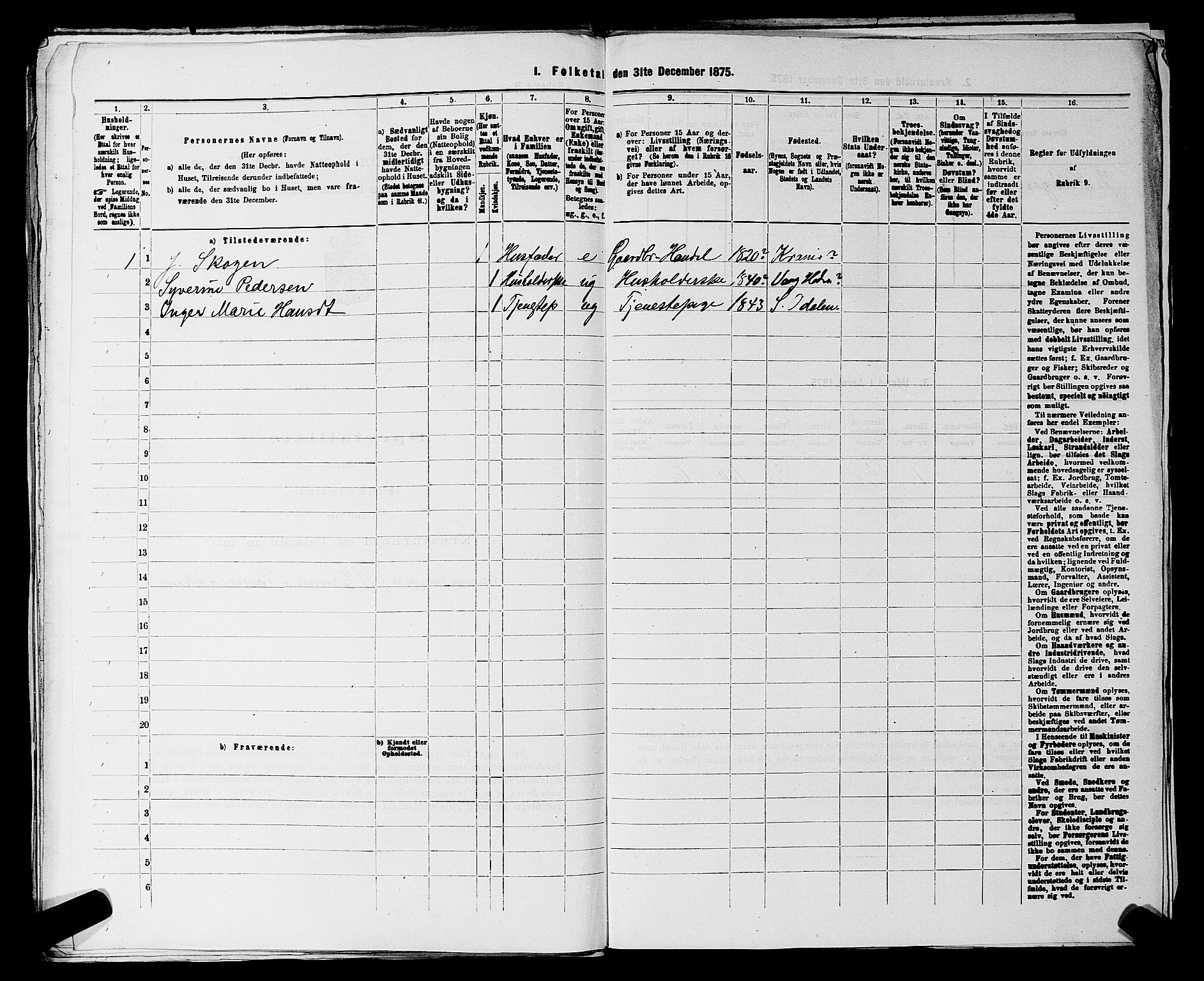 RA, 1875 census for 0218bP Østre Aker, 1875, p. 2975