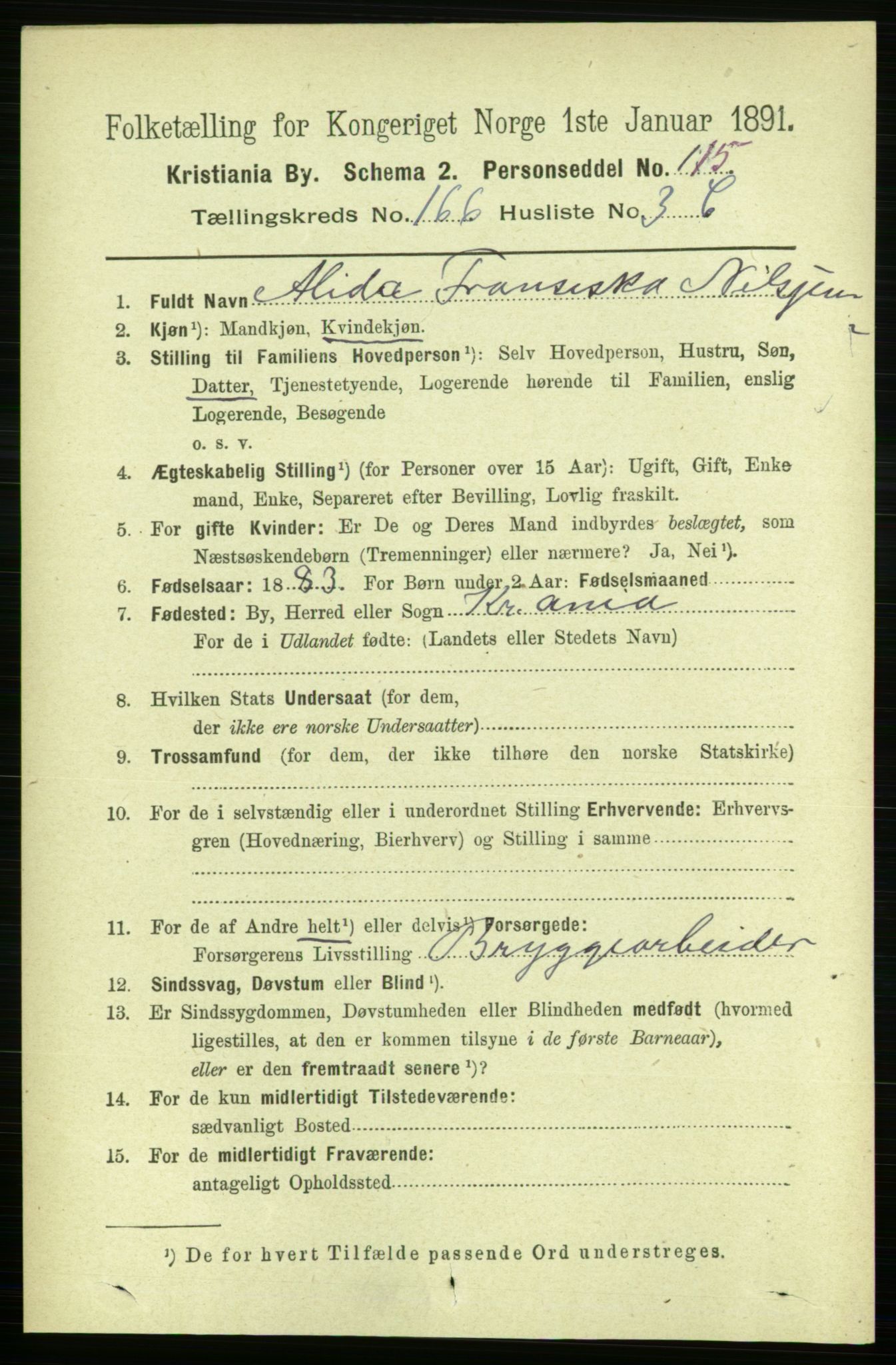 RA, 1891 census for 0301 Kristiania, 1891, p. 96442