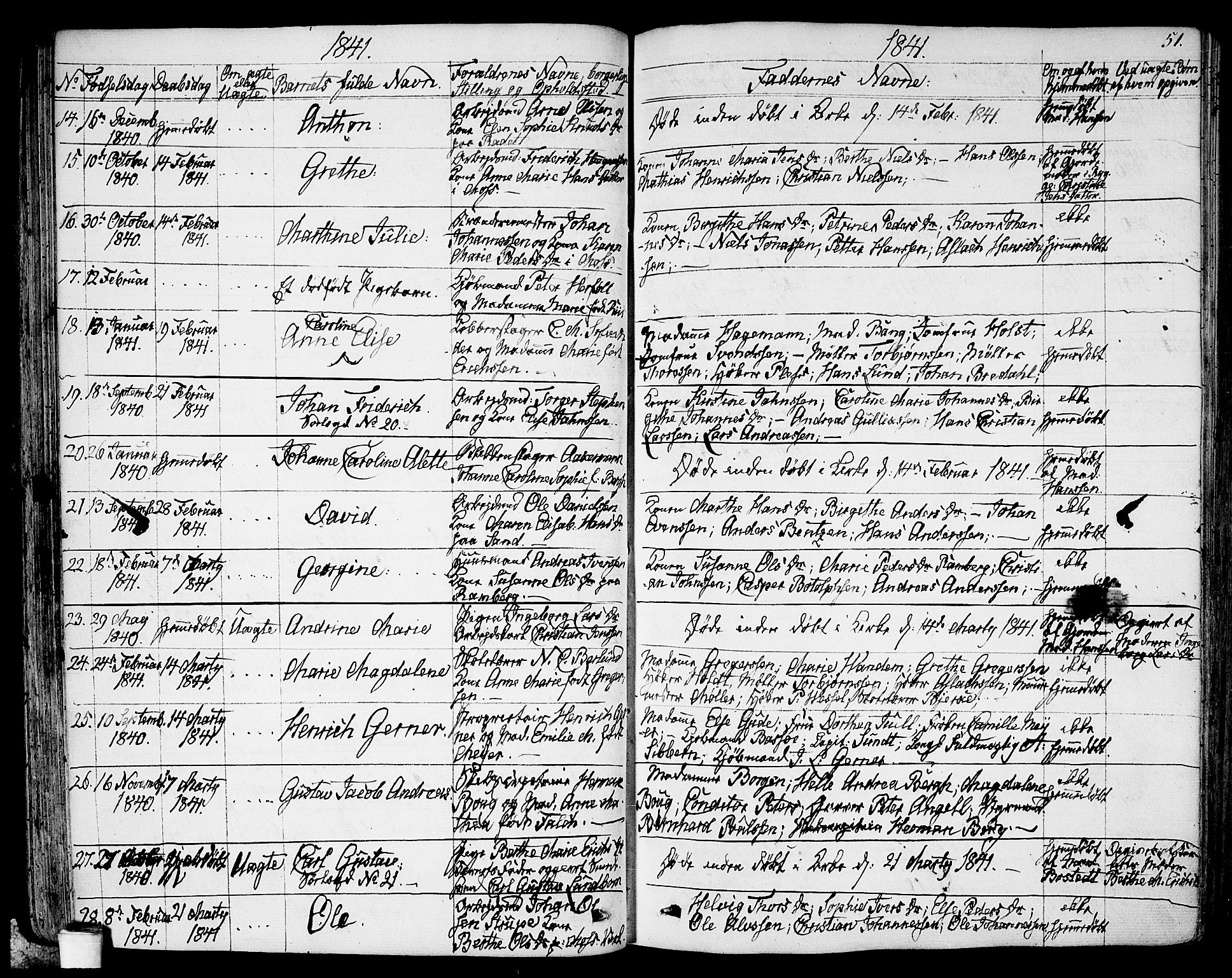 Moss prestekontor Kirkebøker, AV/SAO-A-2003/G/Ga/L0001: Parish register (copy) no. I 1, 1835-1851, p. 51