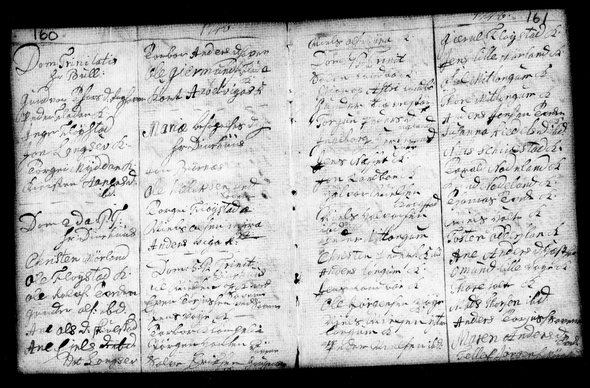 Holt sokneprestkontor, AV/SAK-1111-0021/F/Fa/L0002: Parish register (official) no. A 2, 1739-1753, p. 160-161