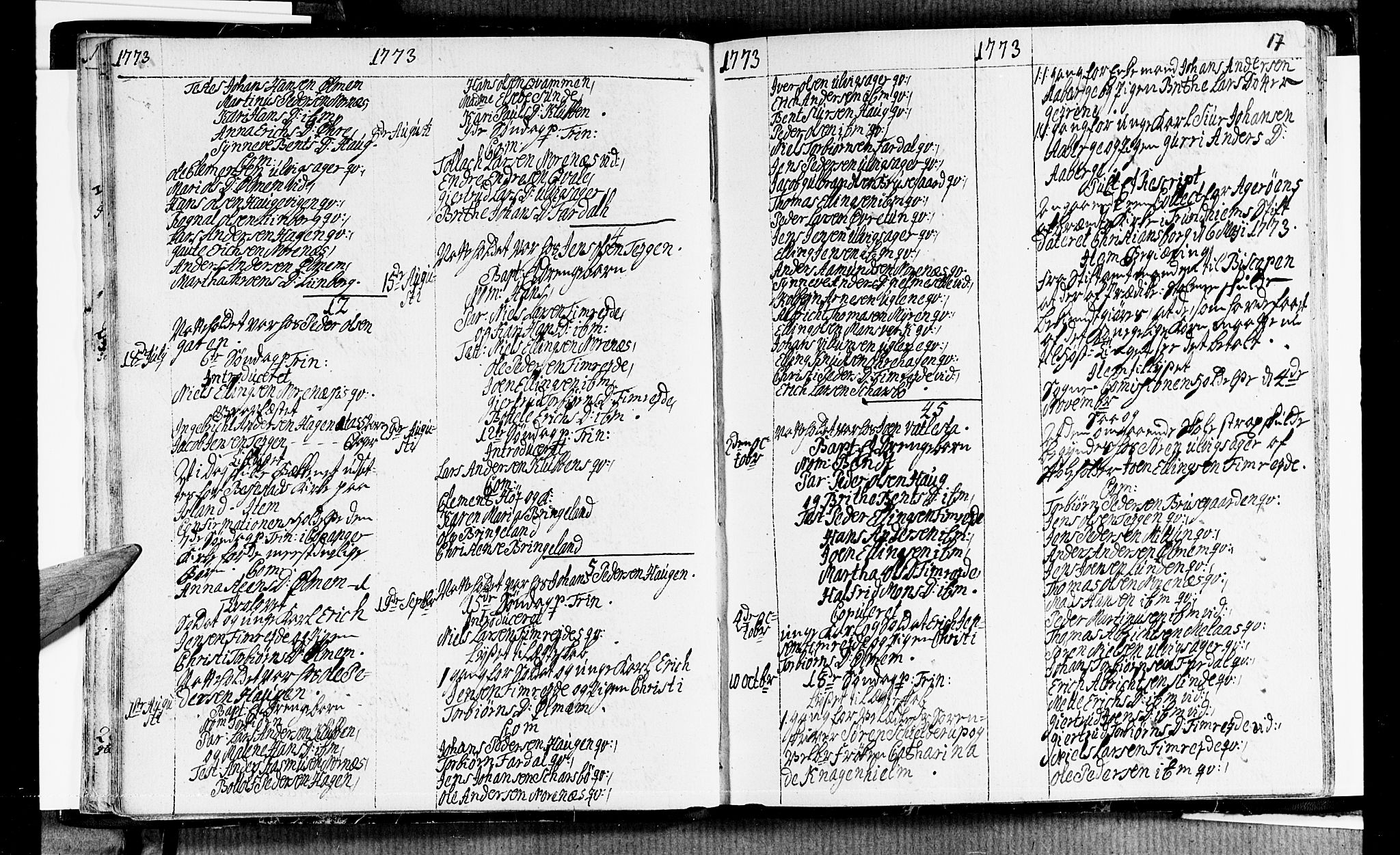 Sogndal sokneprestembete, AV/SAB-A-81301/H/Haa/Haaa/L0006: Parish register (official) no. A 6, 1770-1782, p. 17