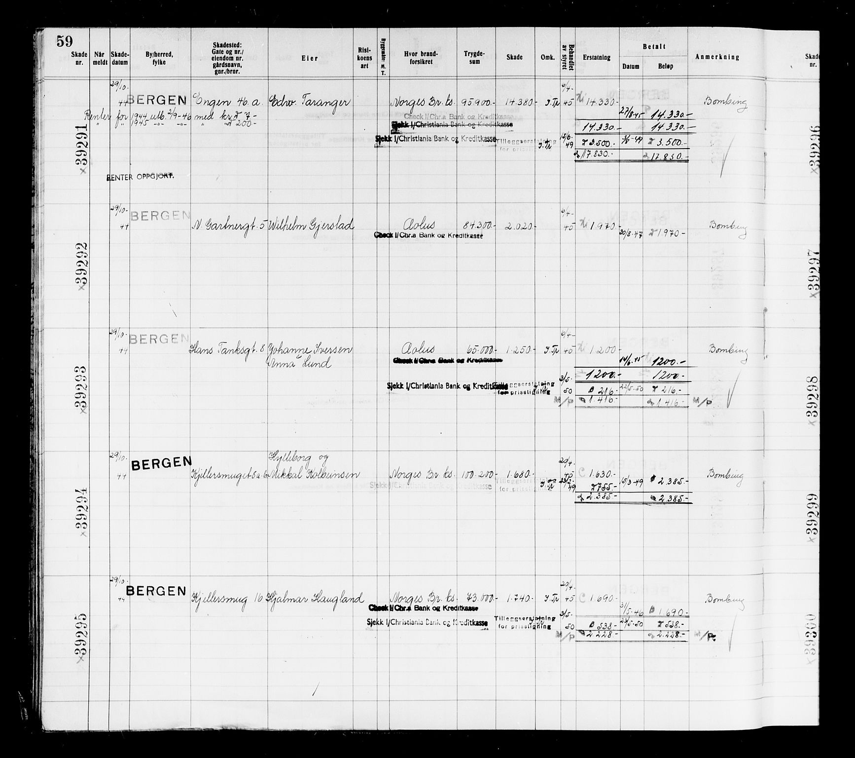 Krigsskadetrygdene for bygninger og løsøre, AV/RA-S-1548/V/L0037: Bygning, branntrygdet., 1940-1945, p. 59