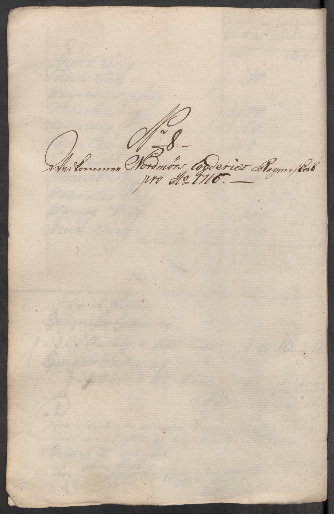 Rentekammeret inntil 1814, Reviderte regnskaper, Fogderegnskap, AV/RA-EA-4092/R56/L3749: Fogderegnskap Nordmøre, 1716, p. 96