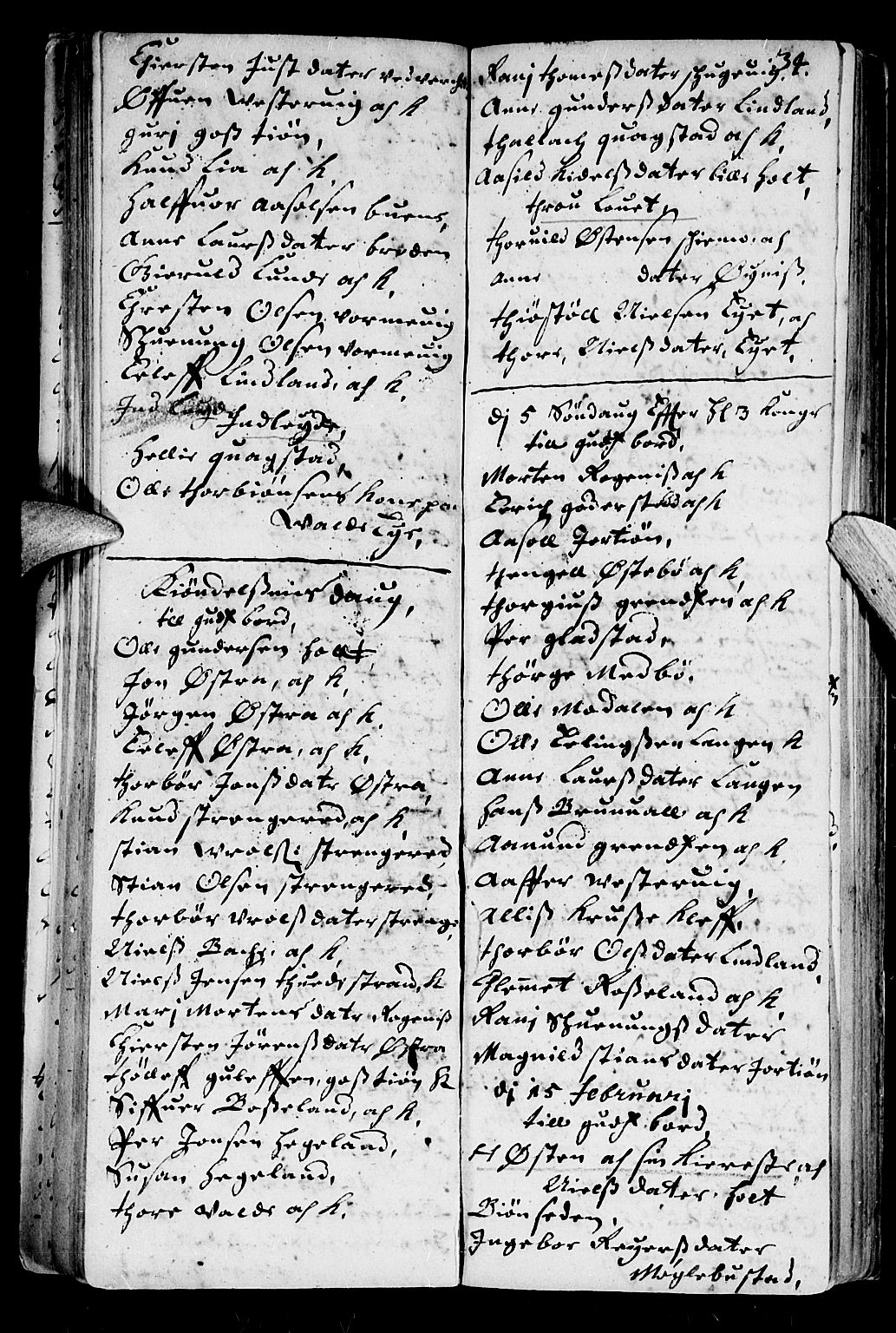 Holt sokneprestkontor, AV/SAK-1111-0021/F/Fb/L0001: Parish register (copy) no. B 1, 1699-1705, p. 34