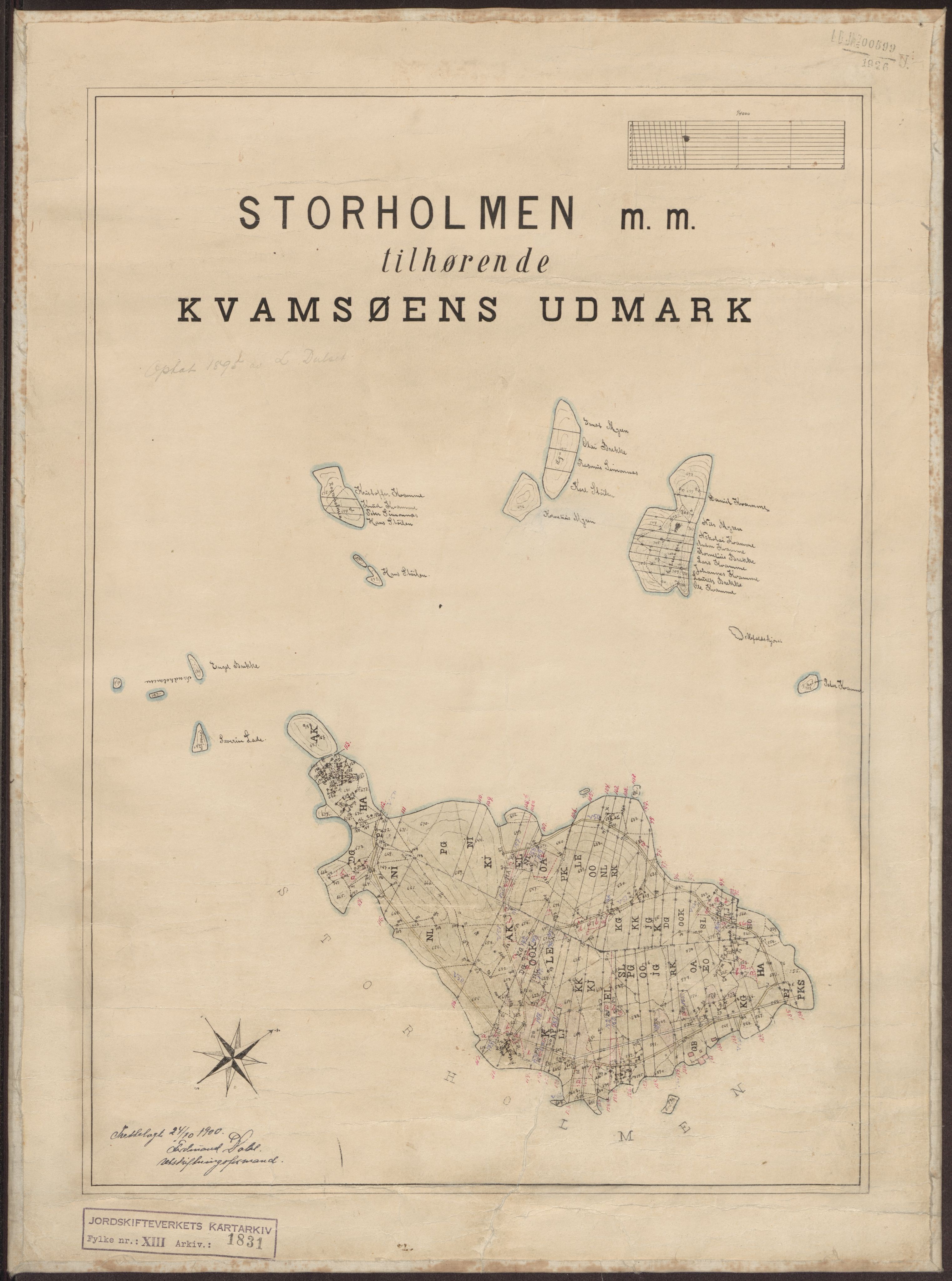 Jordskifteverkets kartarkiv, AV/RA-S-3929/T, 1859-1988, p. 2199