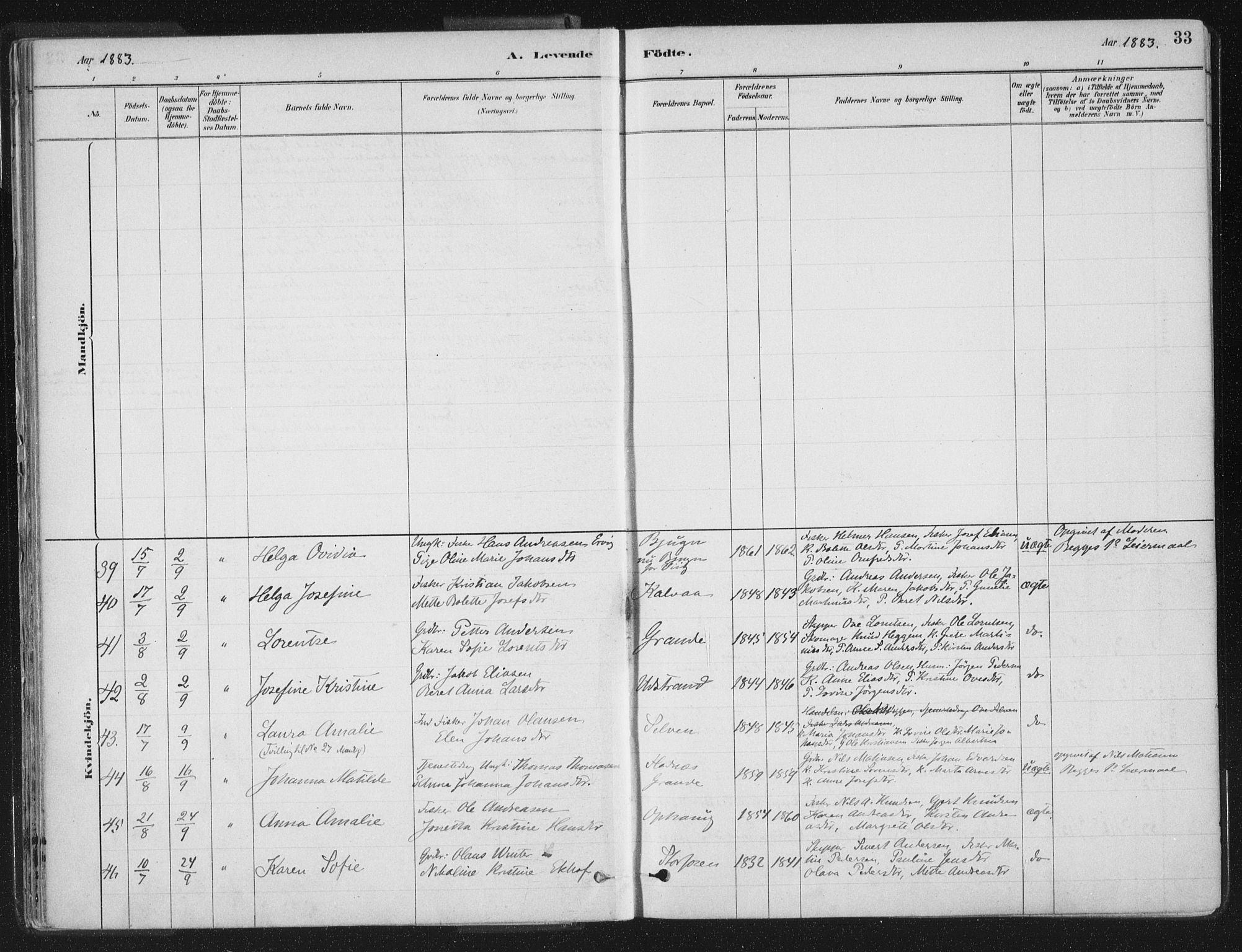 Ministerialprotokoller, klokkerbøker og fødselsregistre - Sør-Trøndelag, SAT/A-1456/659/L0739: Parish register (official) no. 659A09, 1879-1893, p. 33