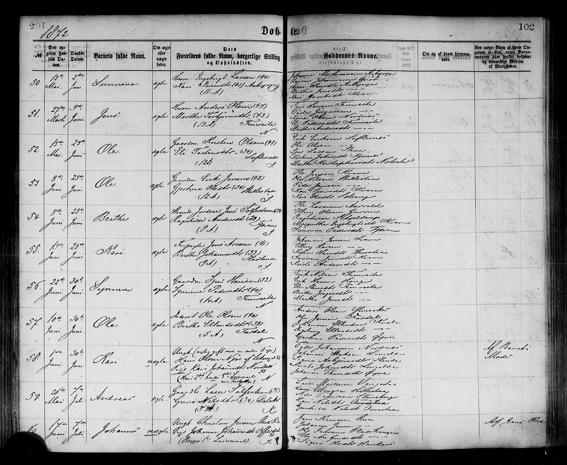 Sogndal sokneprestembete, AV/SAB-A-81301/H/Haa/Haaa/L0014: Parish register (official) no. A 14, 1864-1877, p. 102