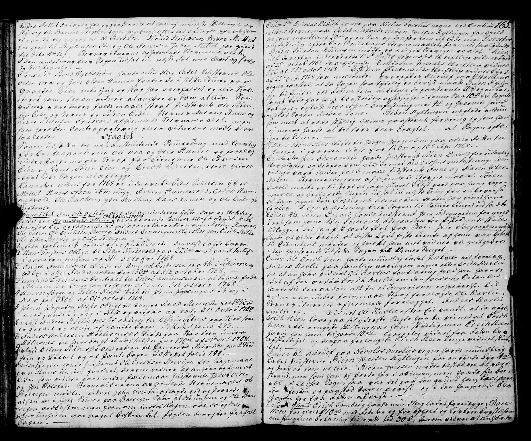 Romsdal sorenskriveri, SAT/A-4149/1/1/1A/L0015: Tingbok, 1765-1775, p. 164b-165a