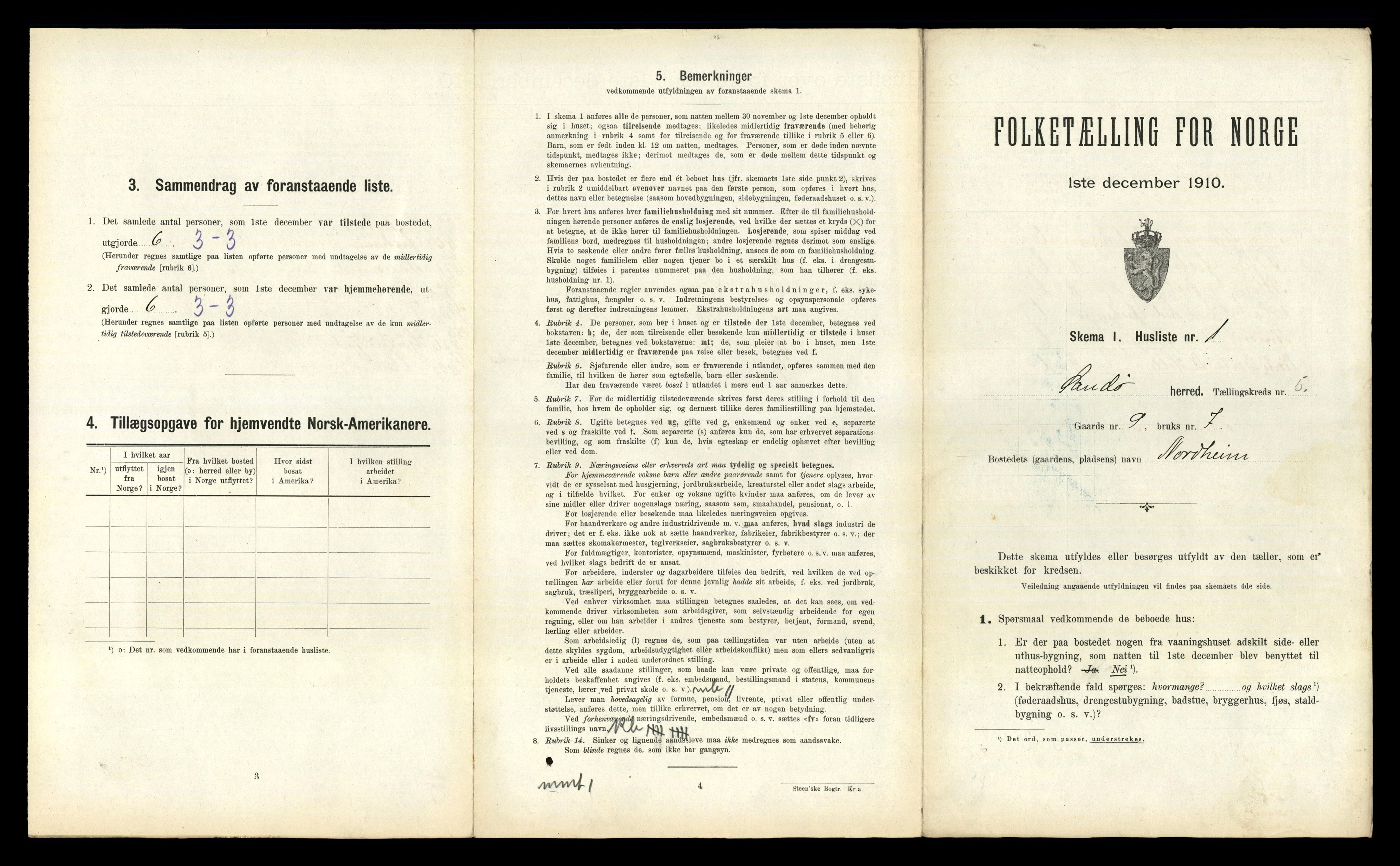 RA, 1910 census for Sandøy, 1910, p. 188