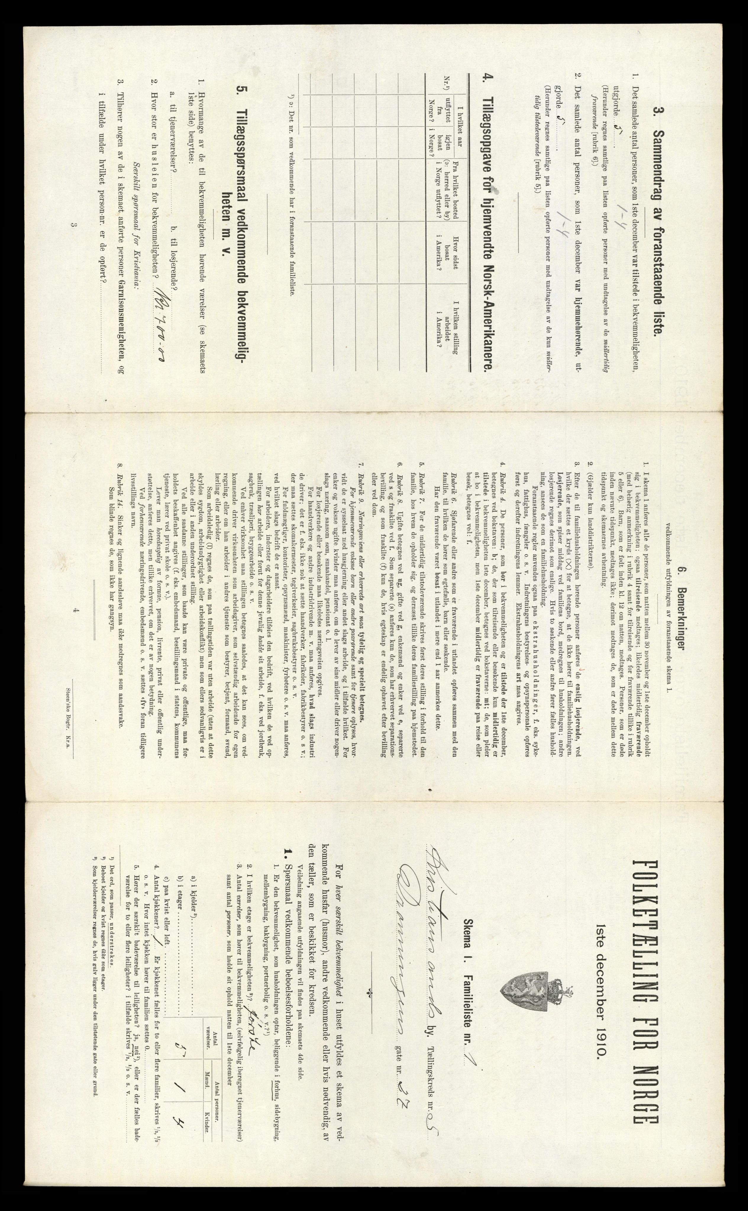 RA, 1910 census for Kristiansand, 1910, p. 1148