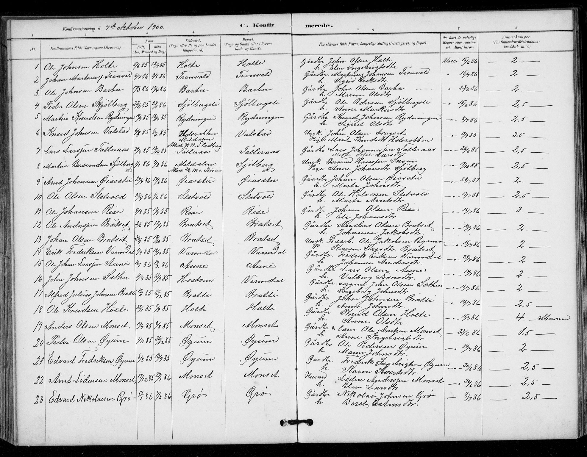 Ministerialprotokoller, klokkerbøker og fødselsregistre - Sør-Trøndelag, SAT/A-1456/671/L0841: Parish register (official) no. 671A03, 1893-1915