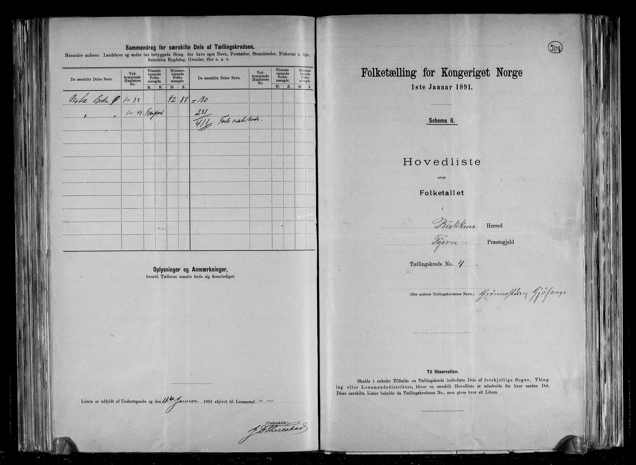 RA, 1891 census for 1145 Bokn, 1891, p. 11