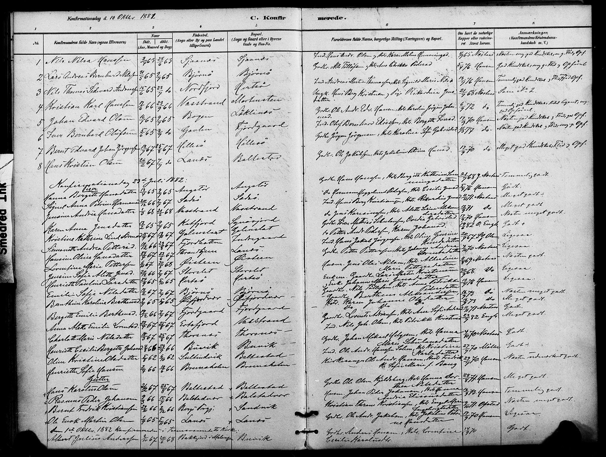 Lenvik sokneprestembete, AV/SATØ-S-1310/H/Ha/Haa/L0012kirke: Parish register (official) no. 12, 1880-1895