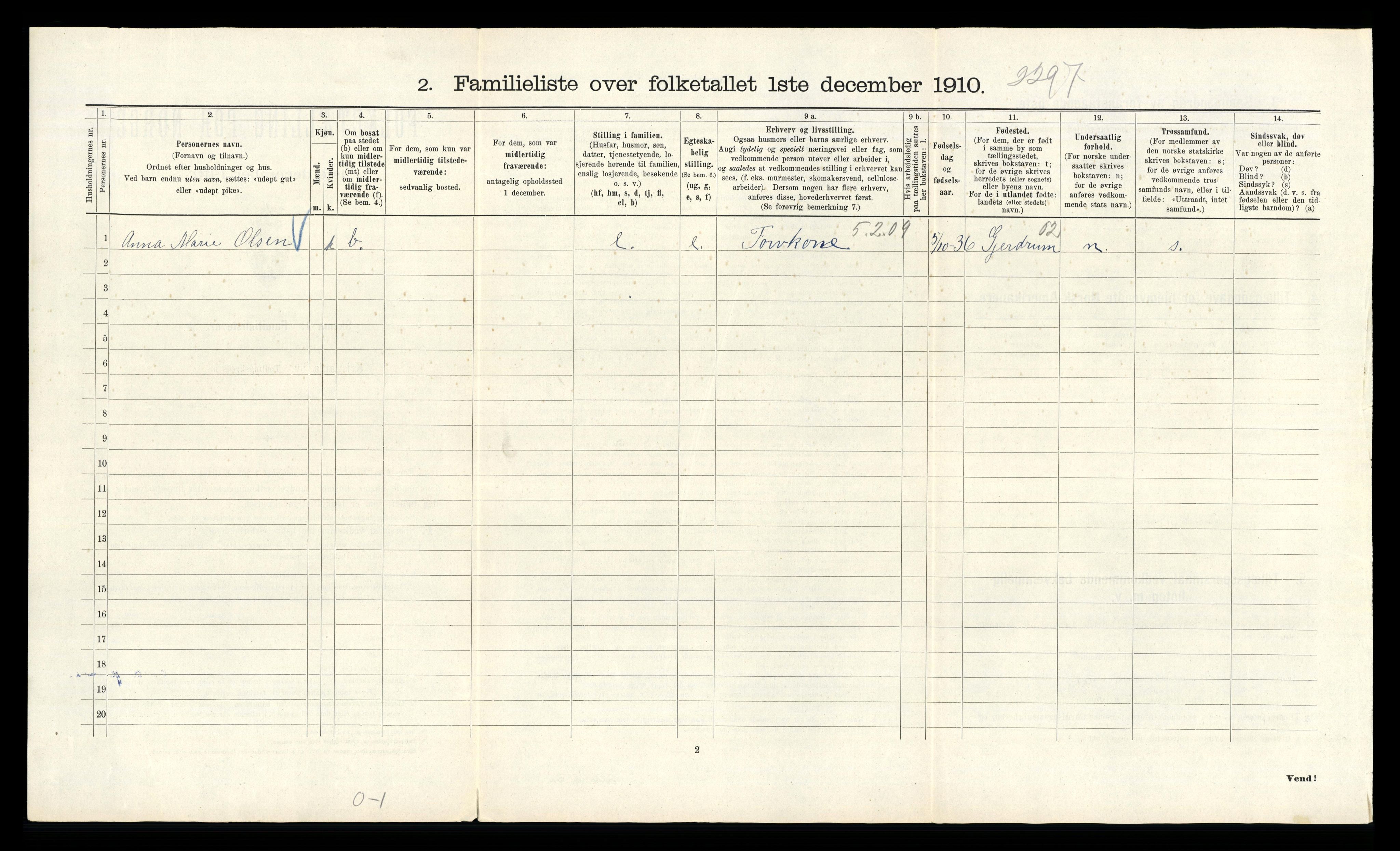 RA, 1910 census for Kristiania, 1910, p. 69418