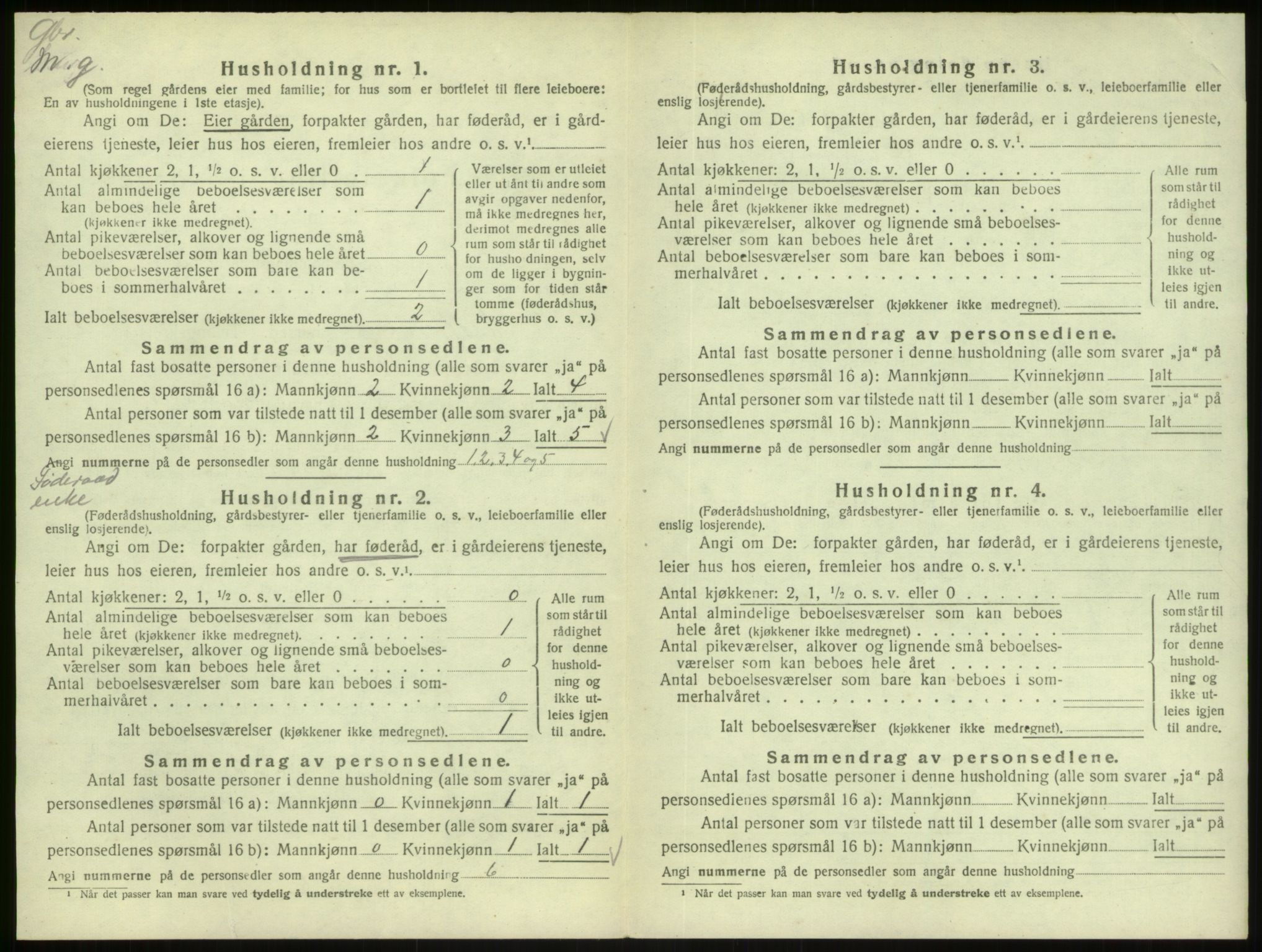 SAB, 1920 census for Masfjorden, 1920, p. 290