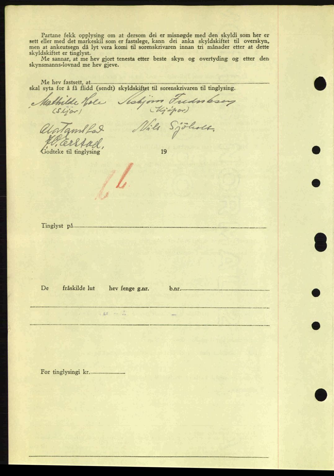 Nordre Sunnmøre sorenskriveri, AV/SAT-A-0006/1/2/2C/2Ca: Mortgage book no. A17, 1943-1944, Diary no: : 373/1944