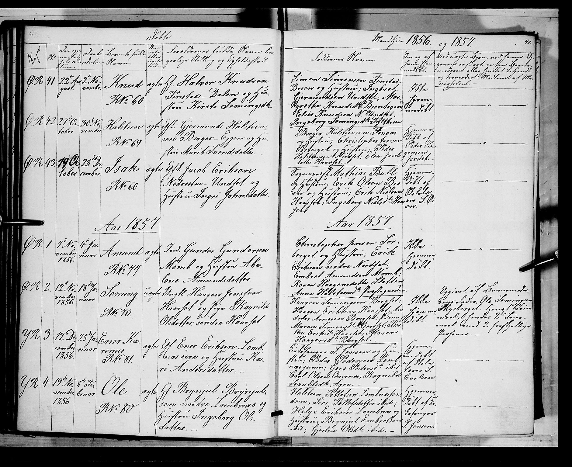 Rendalen prestekontor, SAH/PREST-054/H/Ha/Haa/L0005: Parish register (official) no. 5, 1853-1866, p. 40