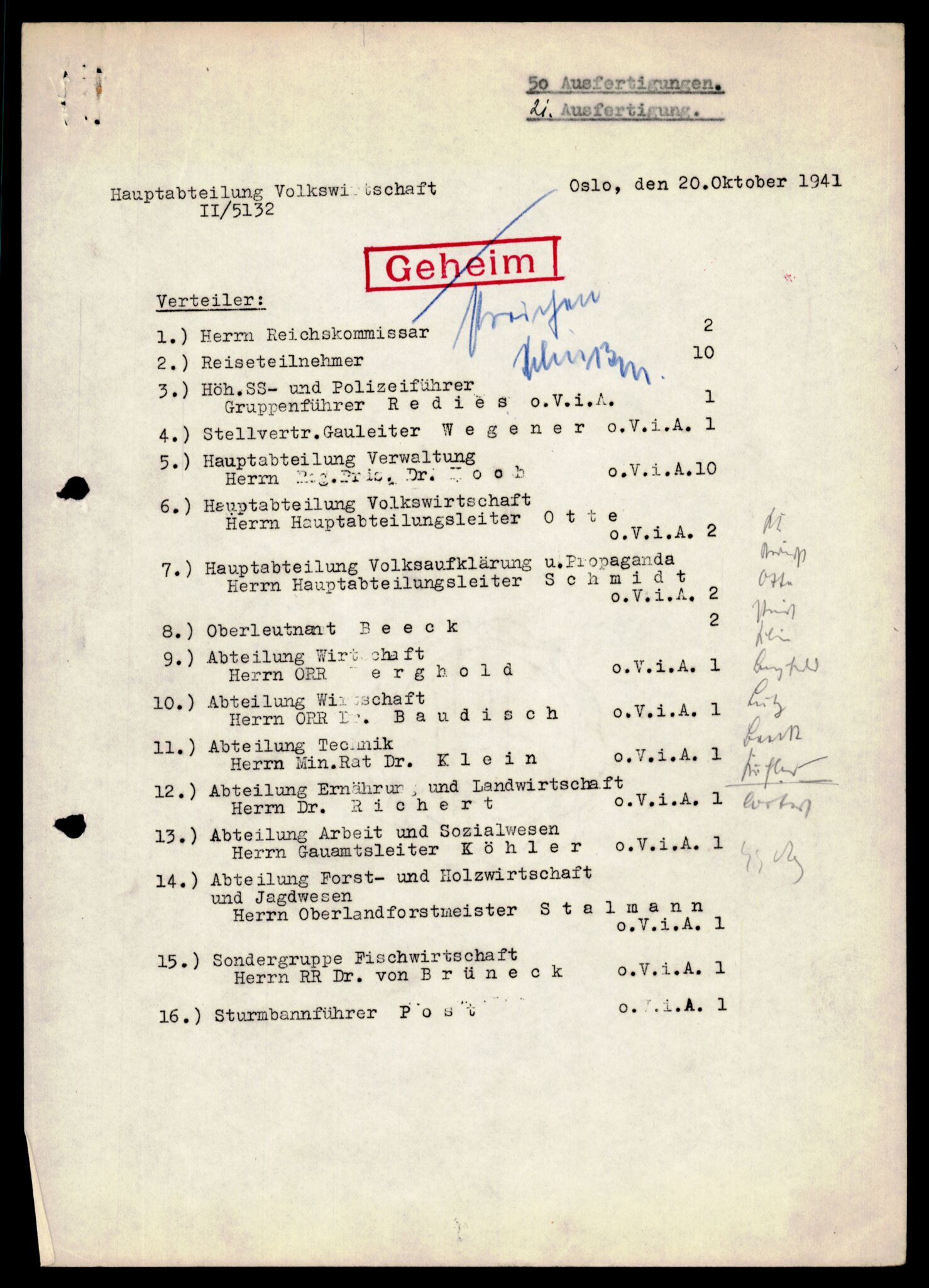 Forsvarets Overkommando. 2 kontor. Arkiv 11.4. Spredte tyske arkivsaker, AV/RA-RAFA-7031/D/Dar/Darb/L0002: Reichskommissariat, 1940-1945, p. 56