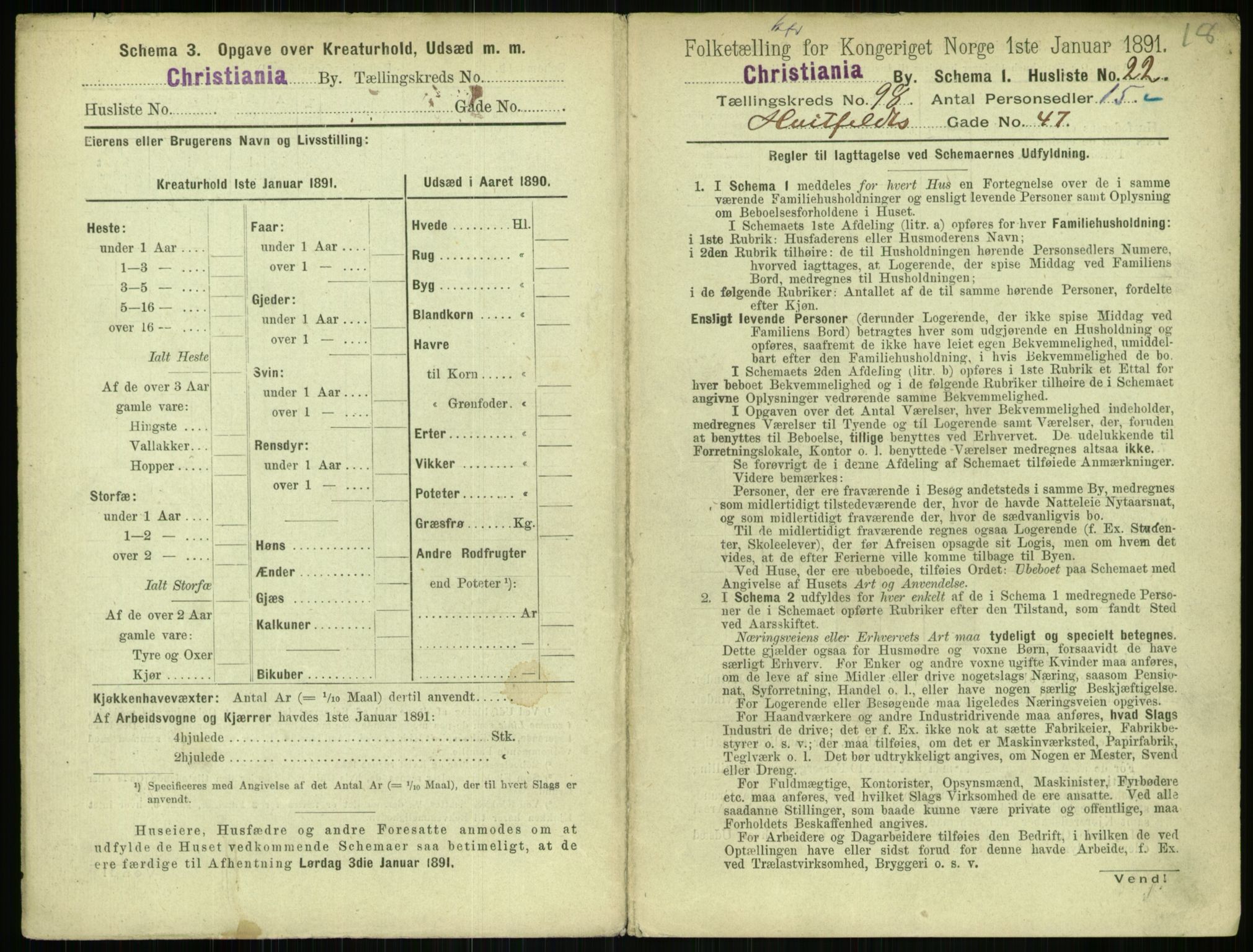 RA, 1891 census for 0301 Kristiania, 1891, p. 47693