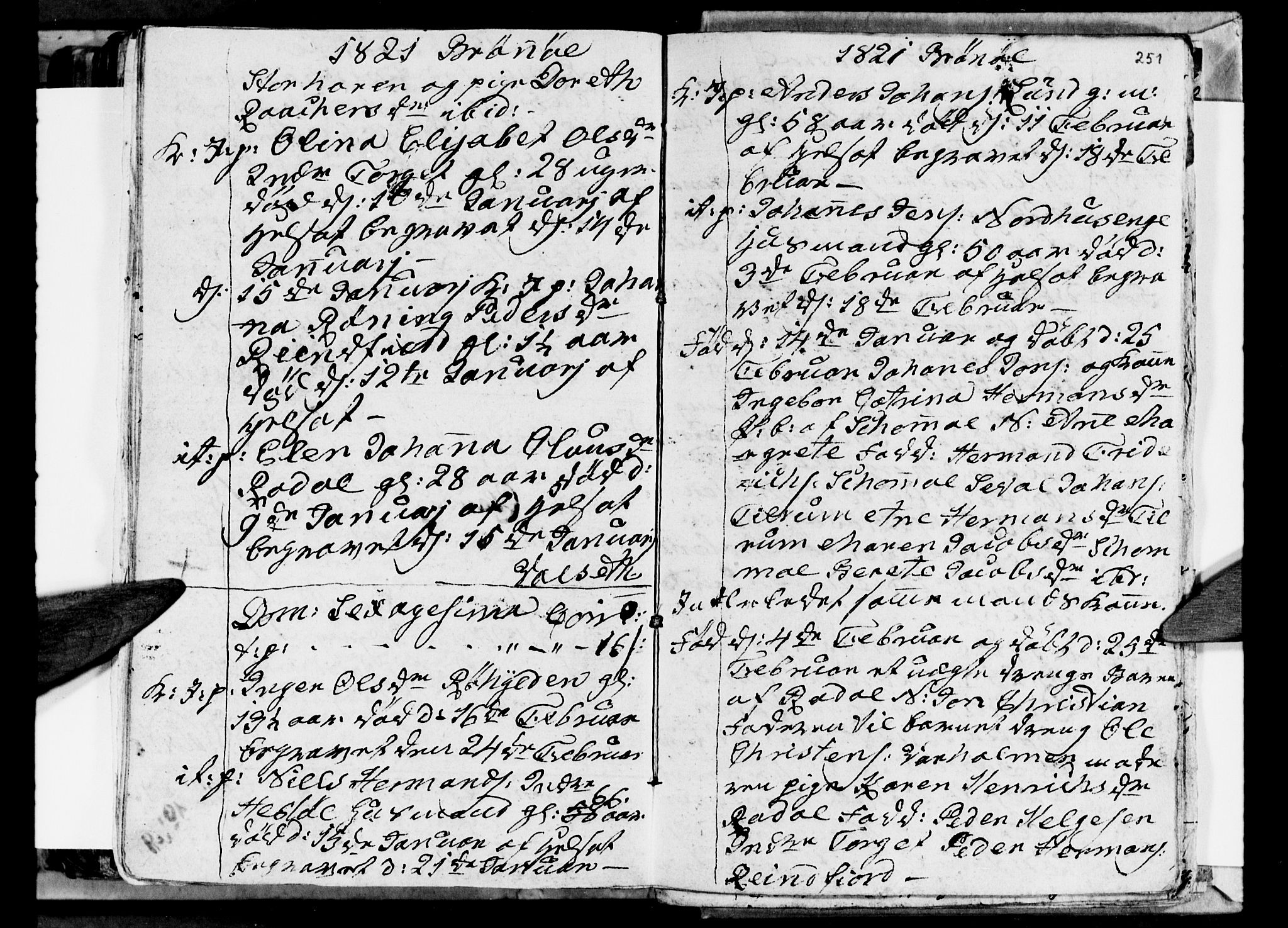 Ministerialprotokoller, klokkerbøker og fødselsregistre - Nordland, SAT/A-1459/813/L0209: Parish register (copy) no. 813C01, 1803-1821, p. 251