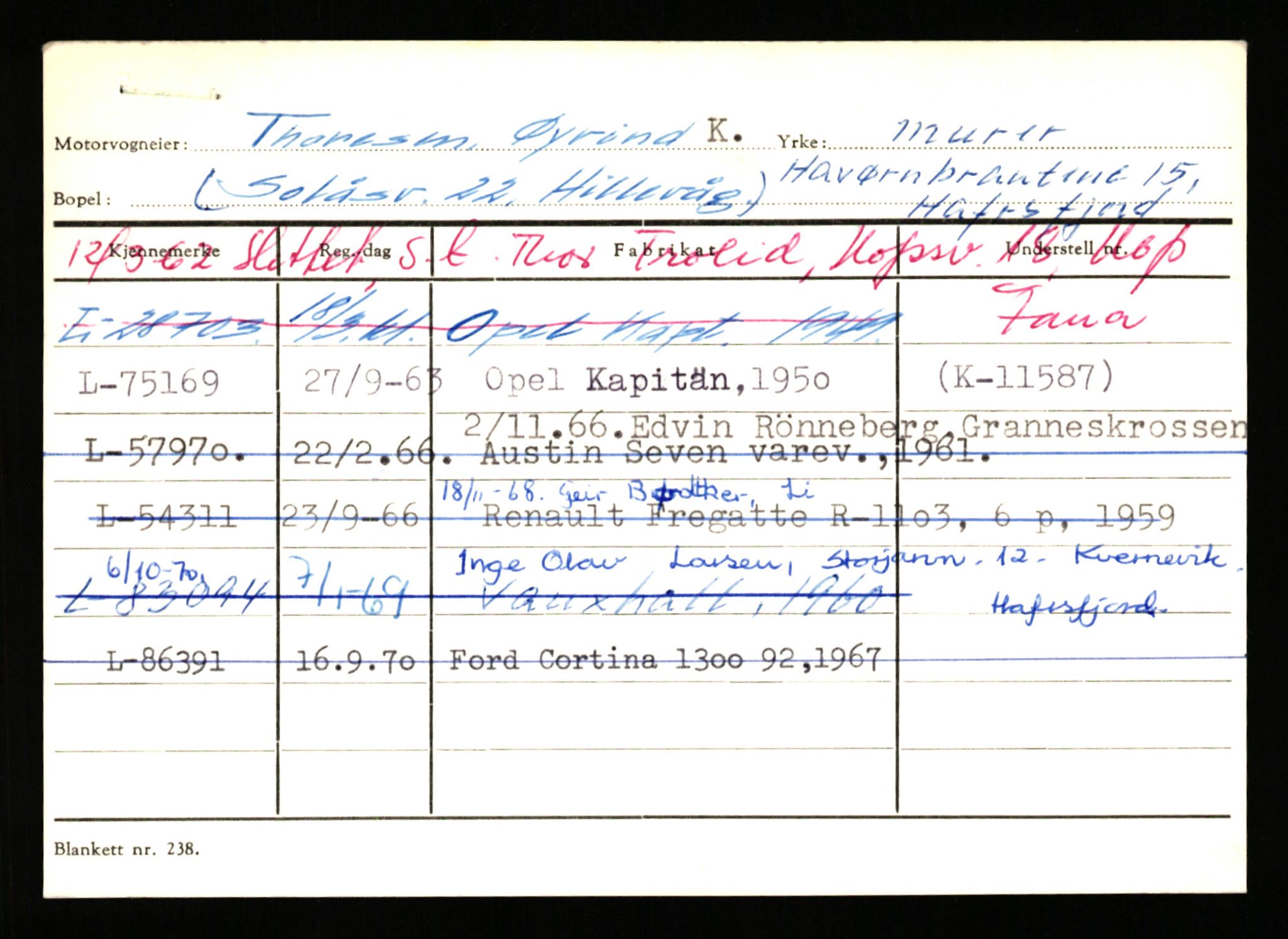 Stavanger trafikkstasjon, AV/SAST-A-101942/0/H/L0038: Sørbø - Tjeltveit, 1930-1971, p. 2485