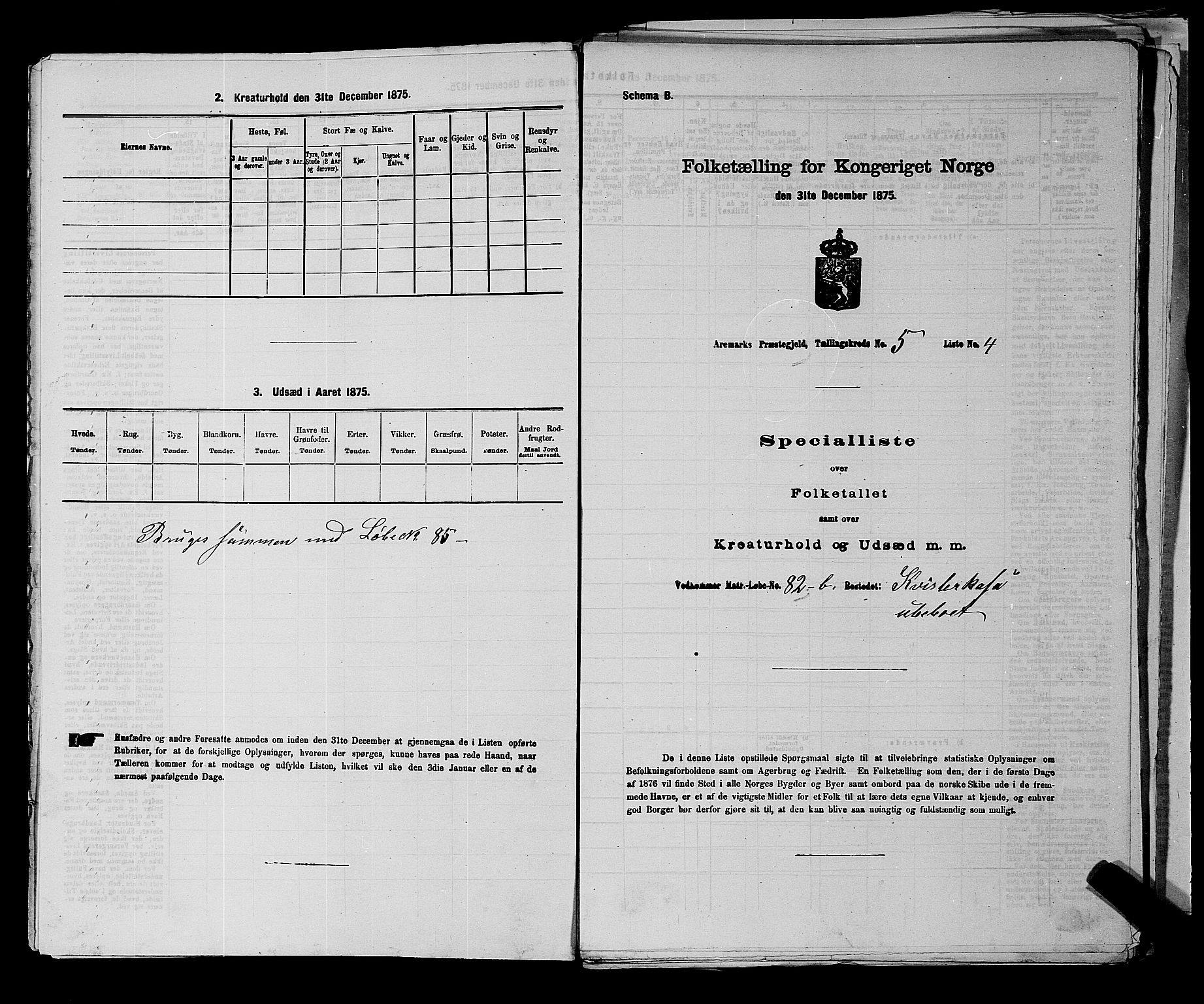 RA, 1875 census for 0118P Aremark, 1875, p. 653
