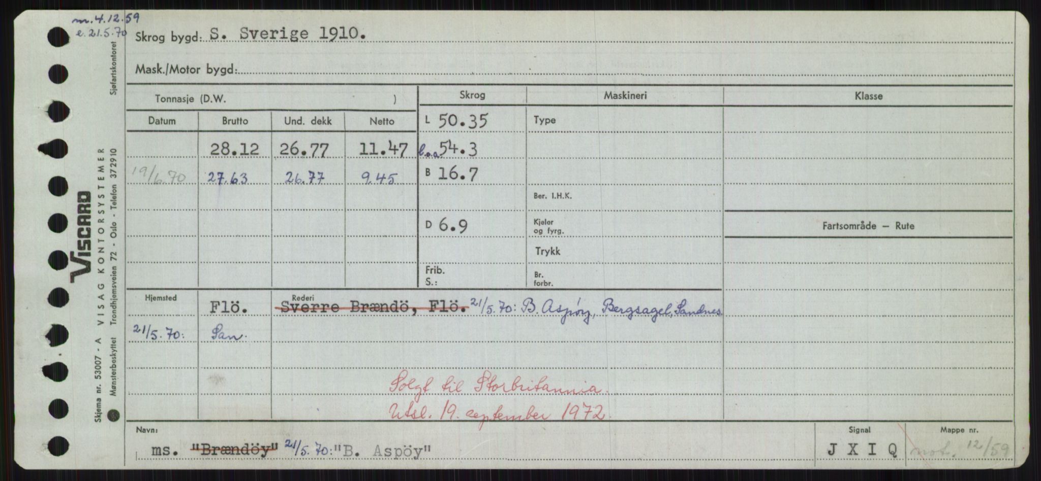 Sjøfartsdirektoratet med forløpere, Skipsmålingen, AV/RA-S-1627/H/Hd/L0003: Fartøy, B-Bev, p. 3