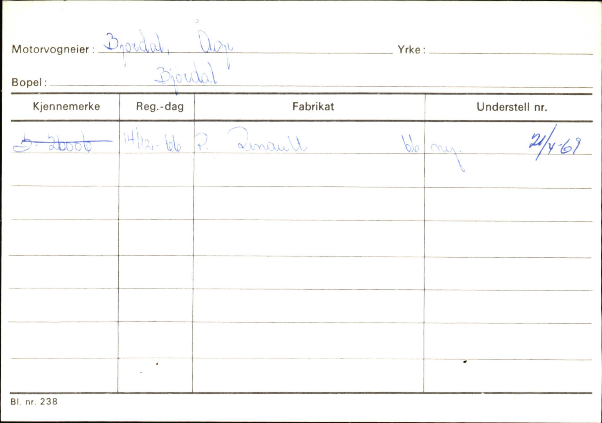 Statens vegvesen, Sogn og Fjordane vegkontor, SAB/A-5301/4/F/L0130: Eigarregister Eid T-Å. Høyanger A-O, 1945-1975, p. 633