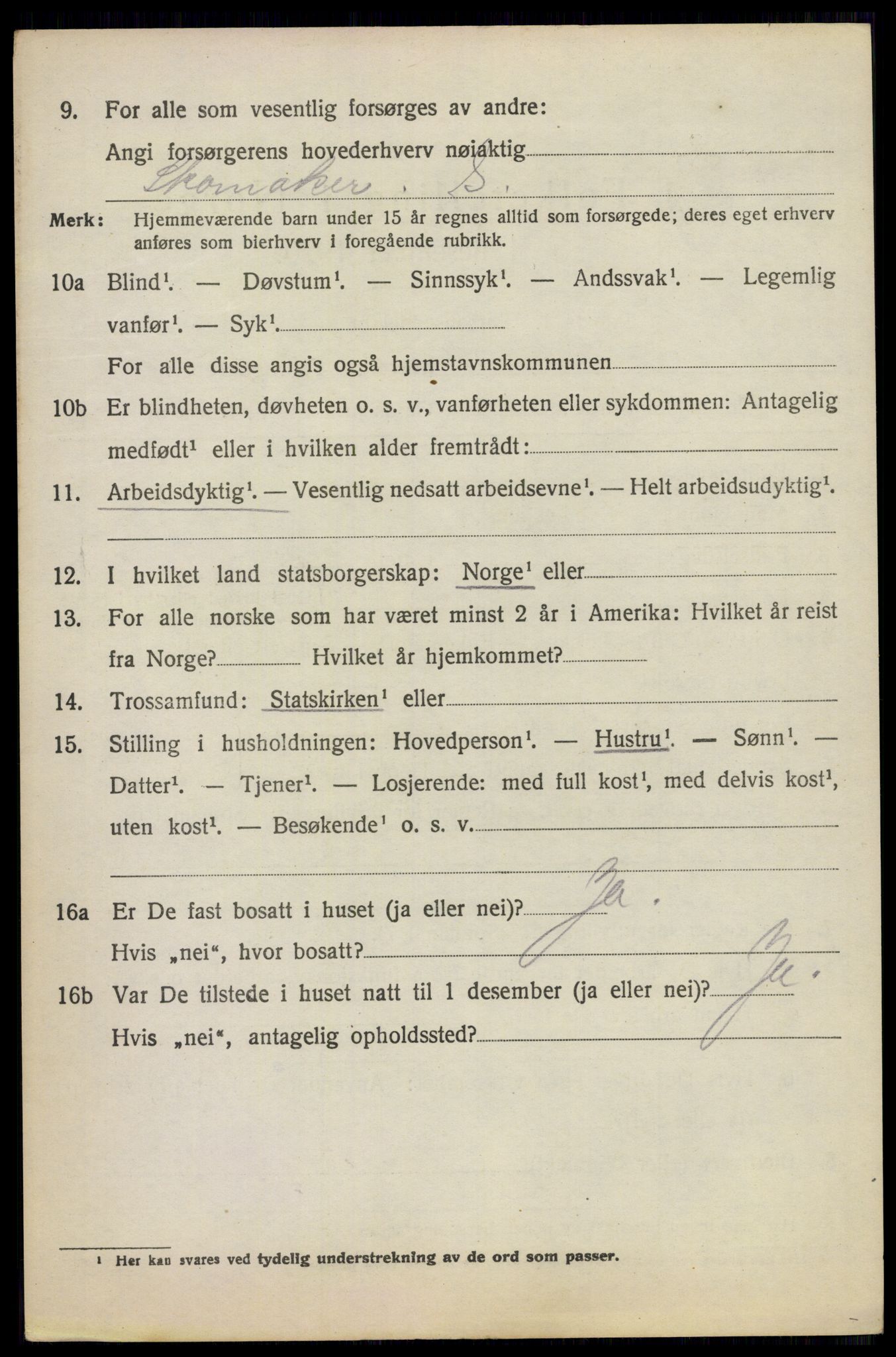 SAO, 1920 census for Asker, 1920, p. 8825