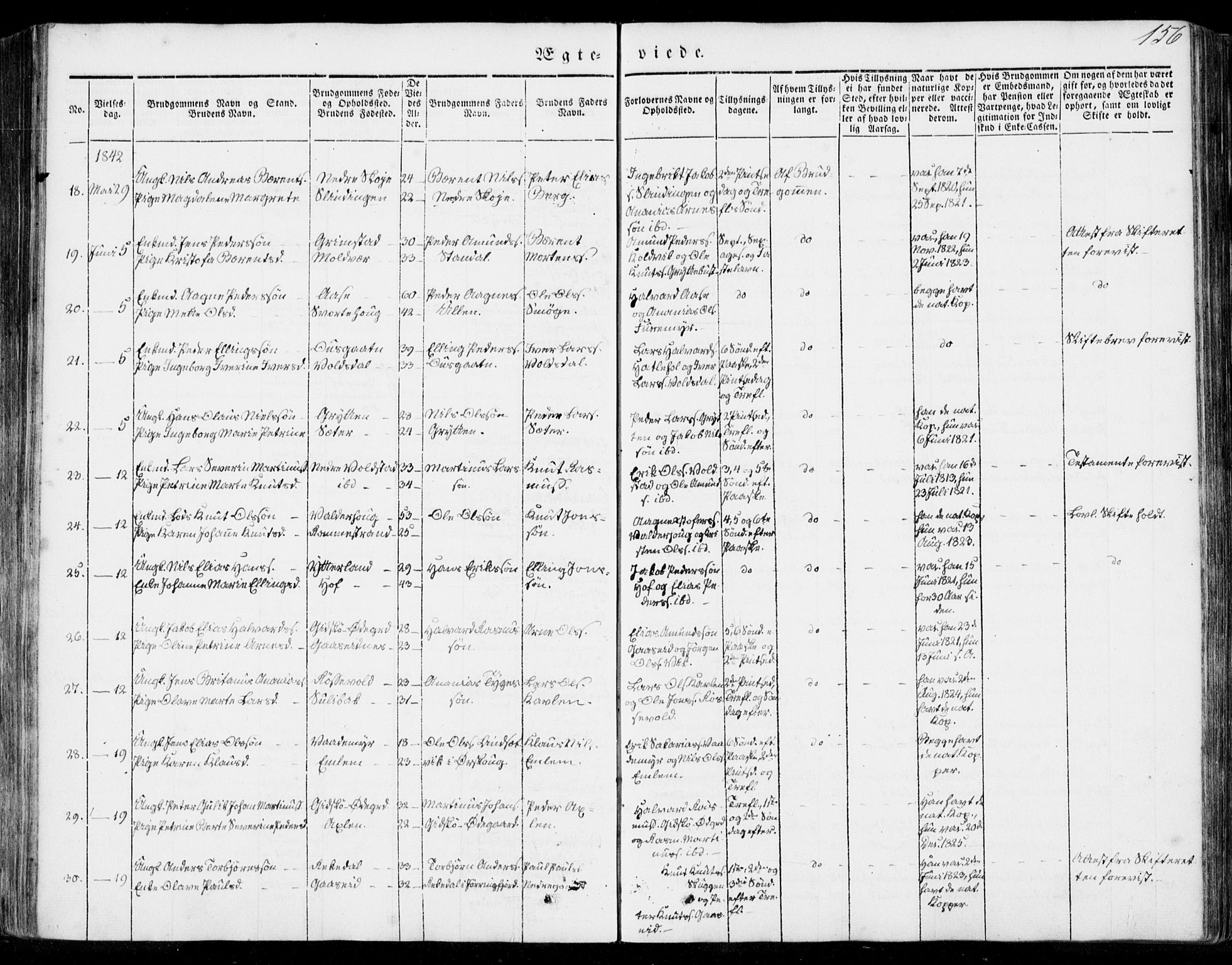 Ministerialprotokoller, klokkerbøker og fødselsregistre - Møre og Romsdal, SAT/A-1454/528/L0396: Parish register (official) no. 528A07, 1839-1847, p. 156