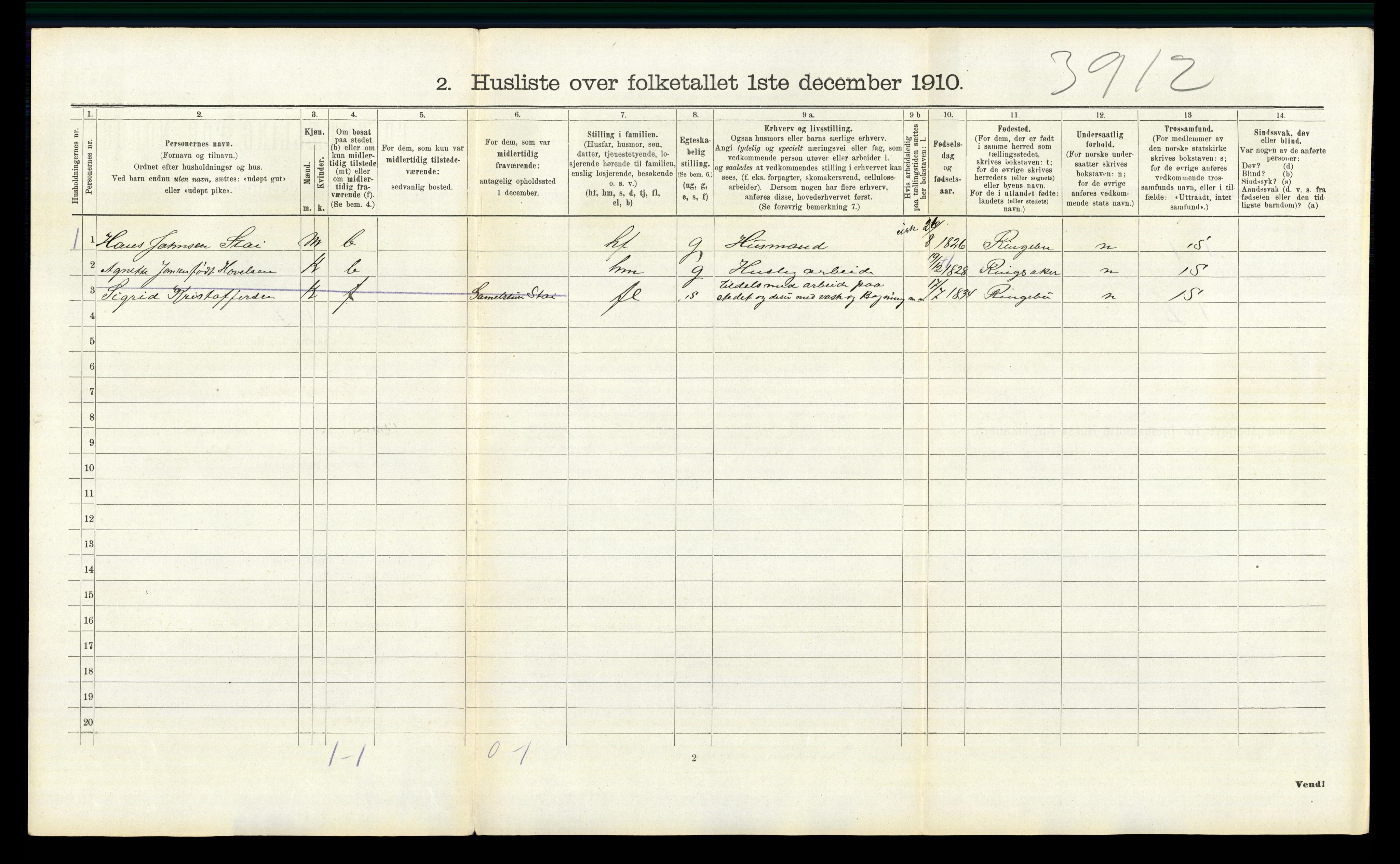 RA, 1910 census for Stor-Elvdal, 1910, p. 548