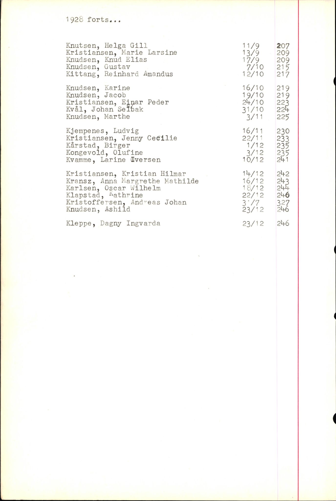 Byfogd og Byskriver i Bergen, SAB/A-3401/06/06Nb/L0004: Register til dødsfalljournaler, 1928-1941, p. 219